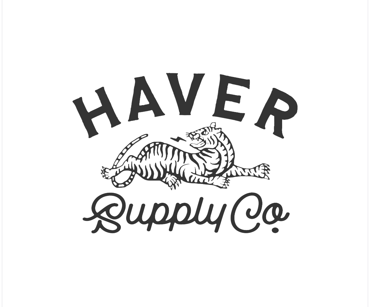 Logo for Haver Supply Co. featuring a stylized tiger illustration and bold text.