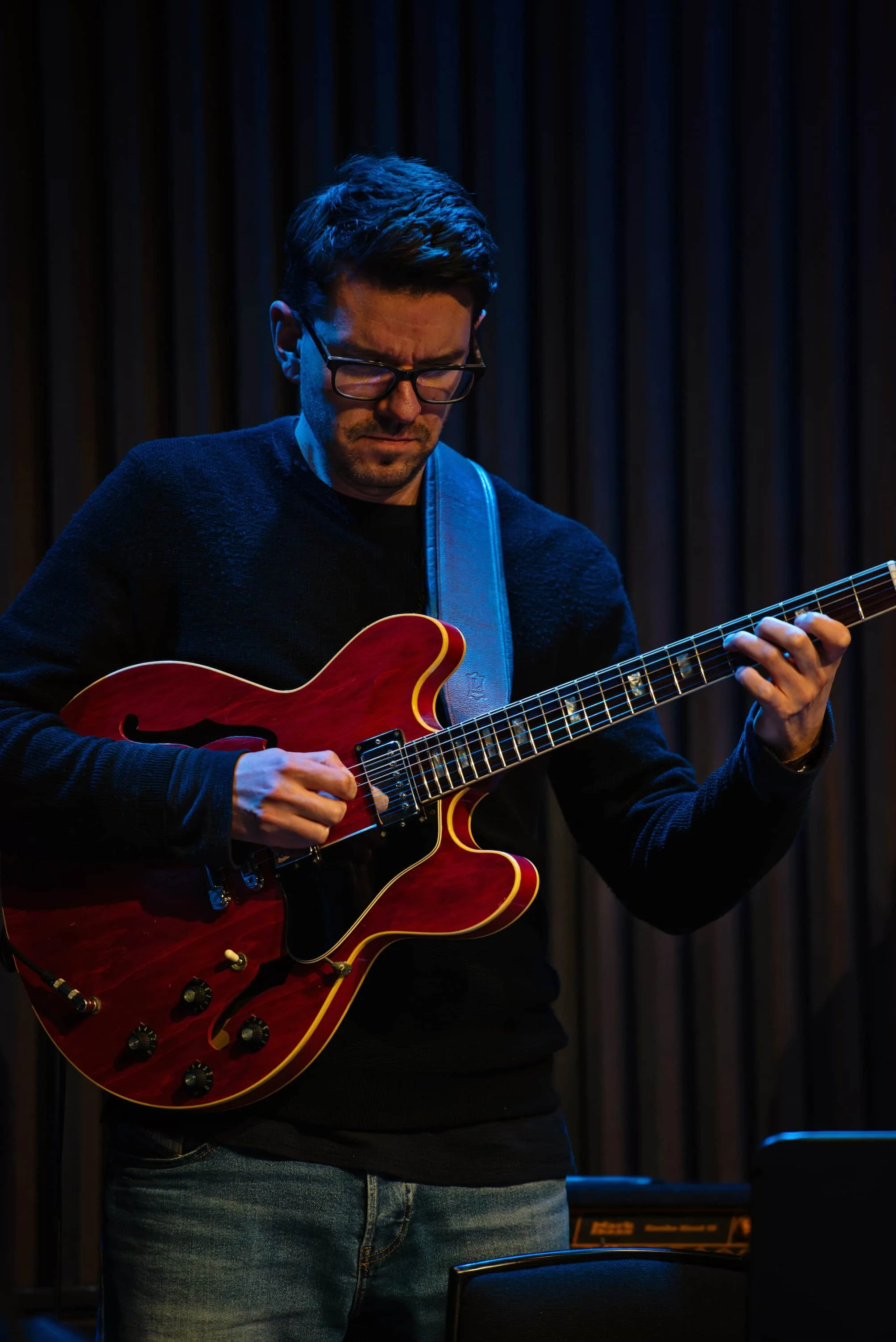 Guitarist Steve Banks performing at East Side Jazz Club in Royal Birmingham Conservatoire as part of New Sounds Jazz Workshop