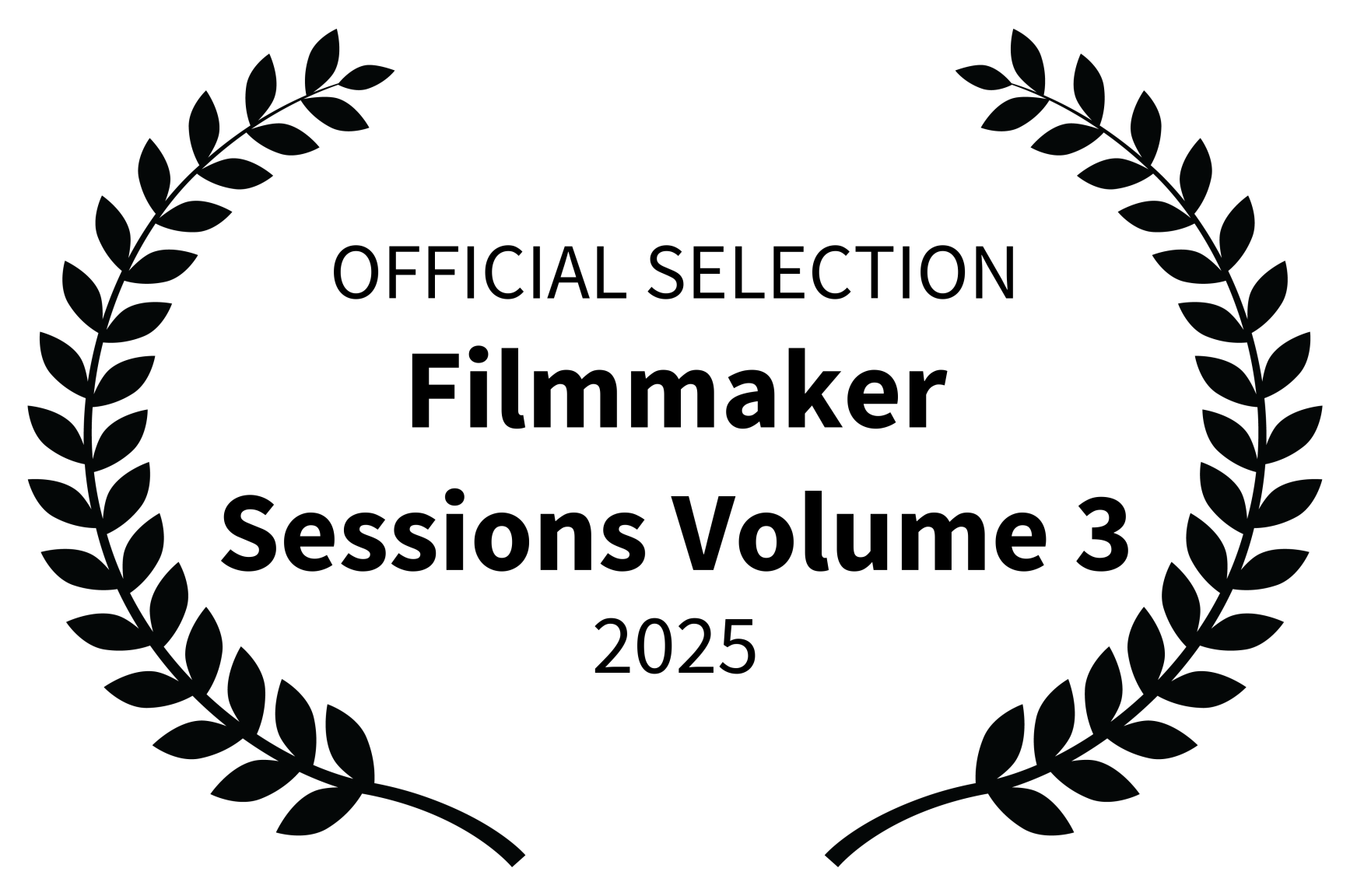 Laurel for the Filmmaker Sessions Volume 3 with the text official selection 2025.