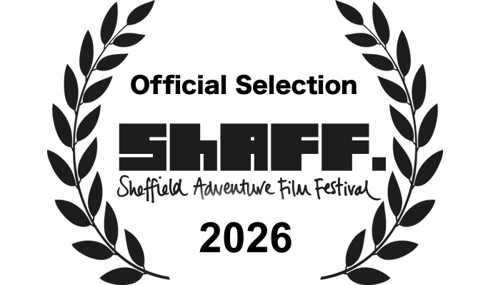 Laurel for the Sheffield Adventure Film Festival with the text official selection 2026.