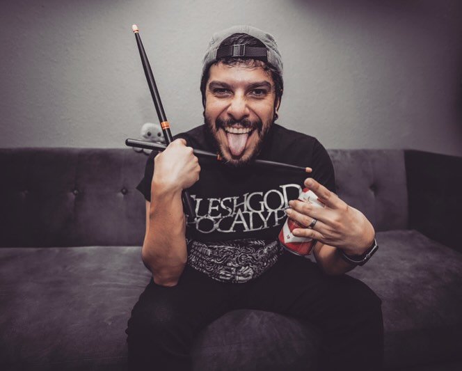 3 days from now at @valhallatavern this dude @g_pics_13 is going to slay the drums with your favorite @mymistresstheband. Come by, raise a class, help him fly through the air. 9pm July 1st