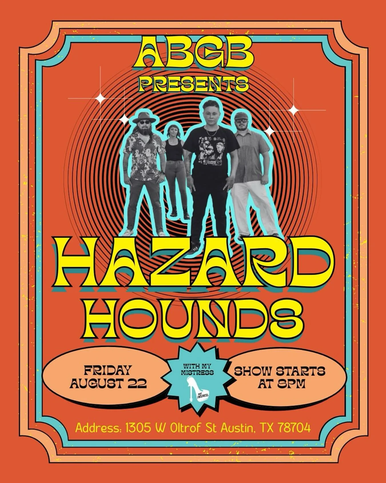 Like Pizza? Of course you do! Like wine? Most definitely? Like music? Who doesn’t? Well this show has all three. @mymistresstheband, @hazard_hounds At @theabgb August 22nd!!!