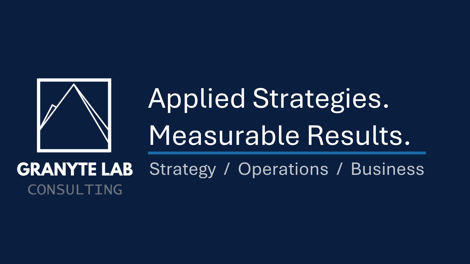 “Granyte Lab Consulting logo – business strategy and operations consulting firm in New Brunswick”