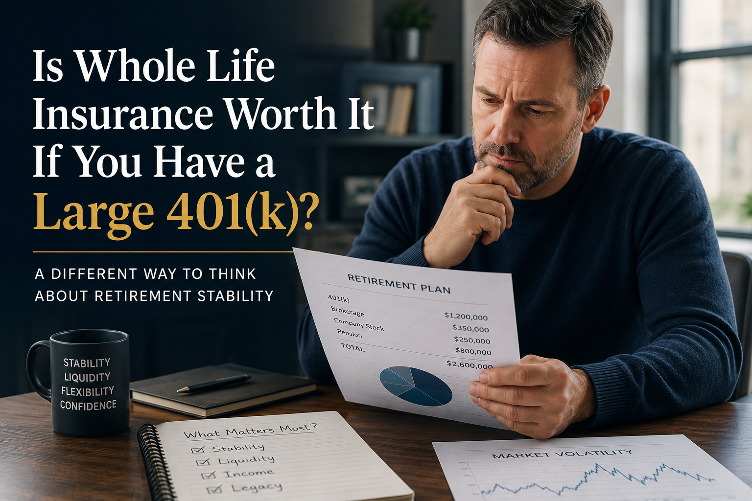 Is Whole Life Insurance Worth It If You Have a Large 401(k)? A Different Way to Think About Retirement Stability