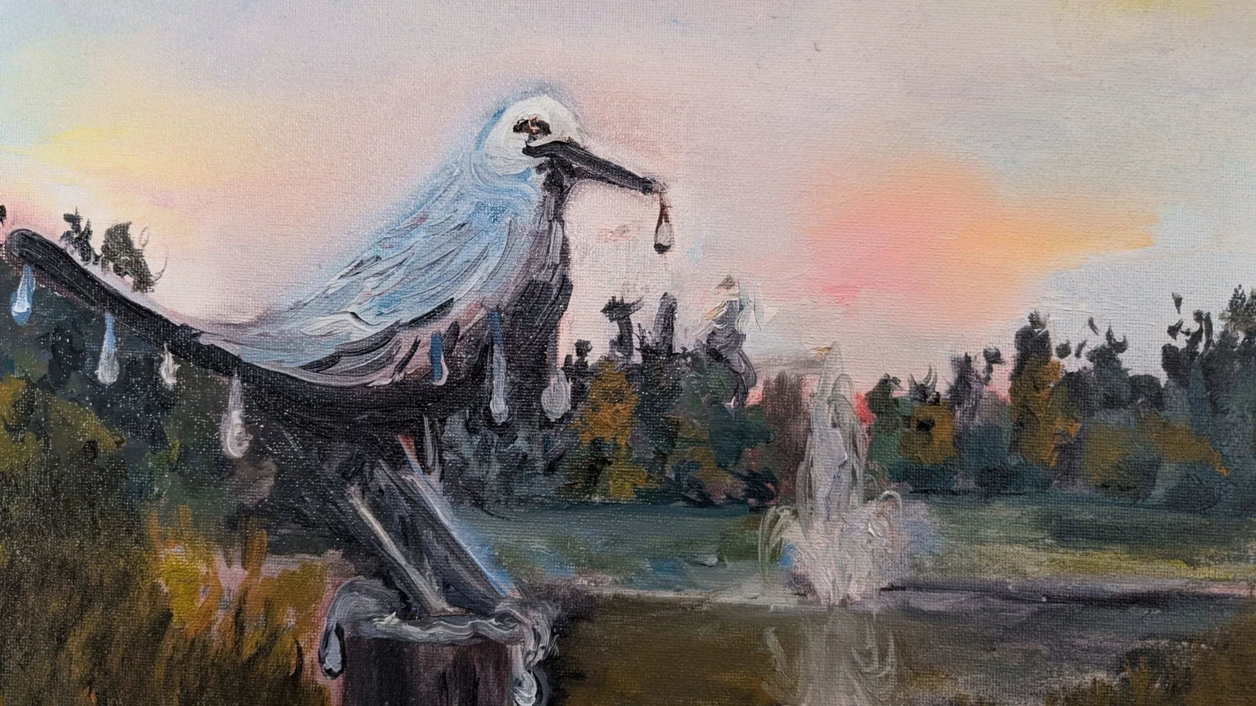 NitaBagga_Dripping Bird _Oil_11x14 inches.jpg