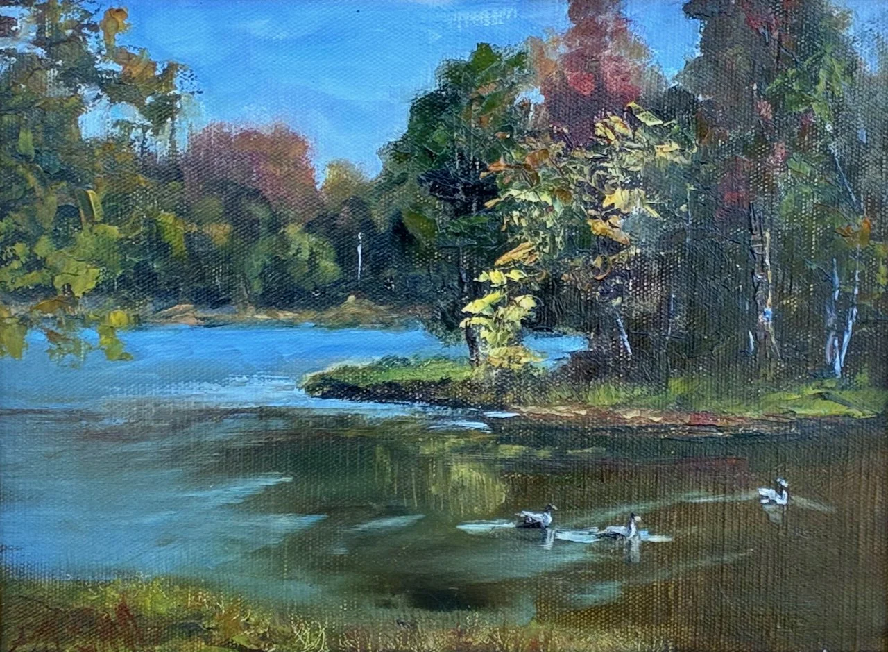PeachMcComb_Follow the Leader_Oil on Panel-9 x 12.jpeg