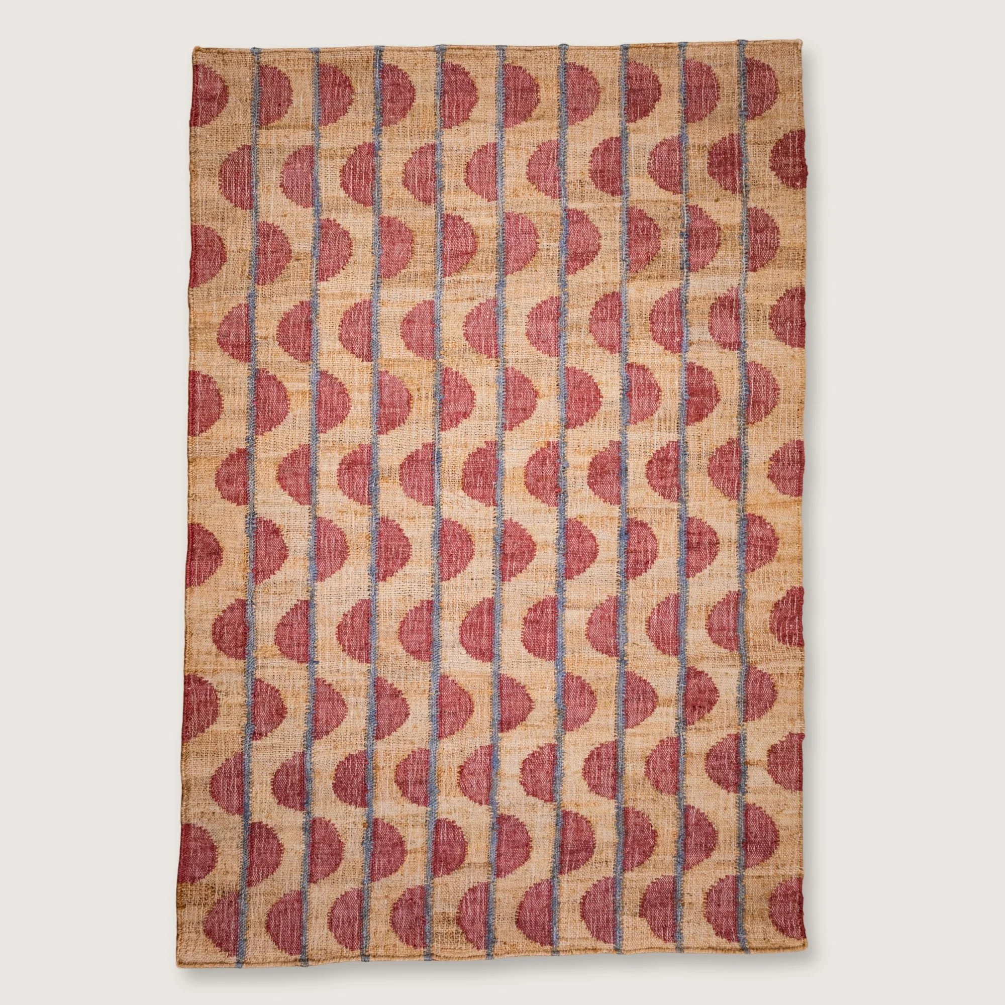 Ardh Gulabi Handwoven Jute Rug