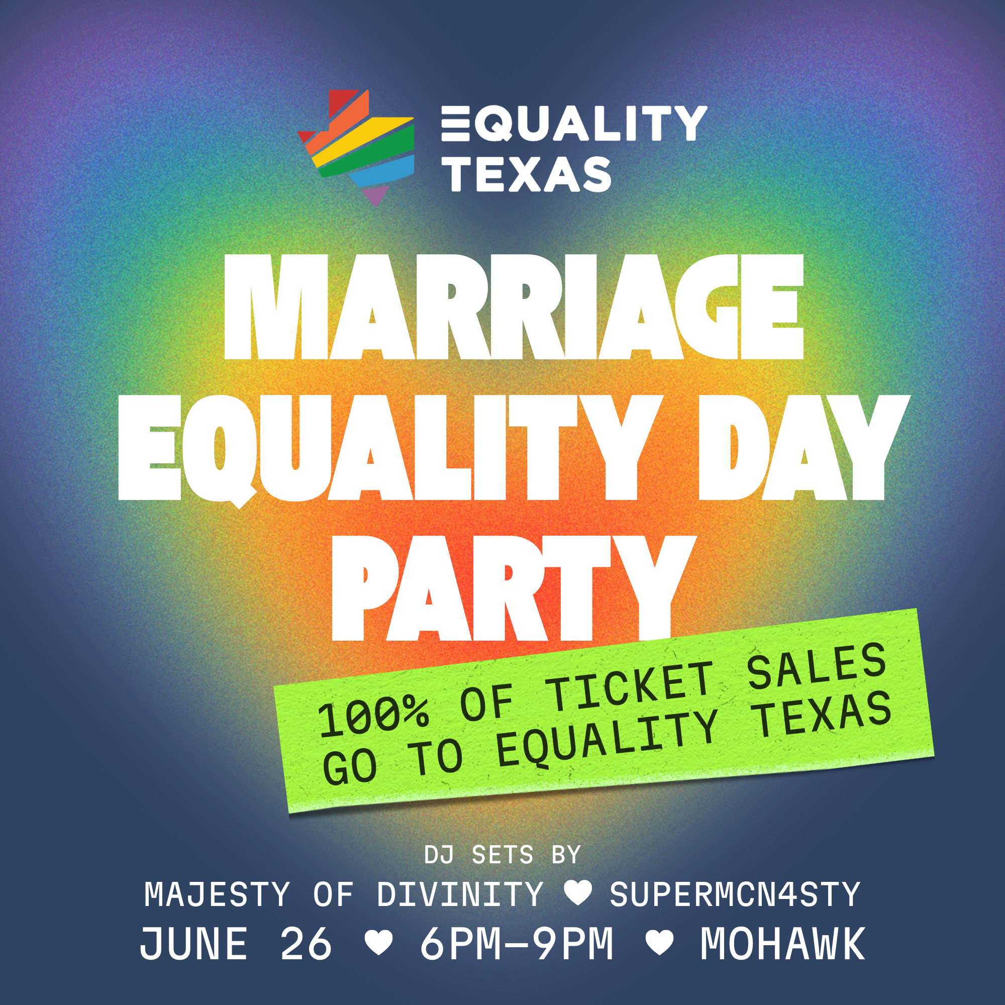 Marriage Equality Day Party Benefiting Equality Texas