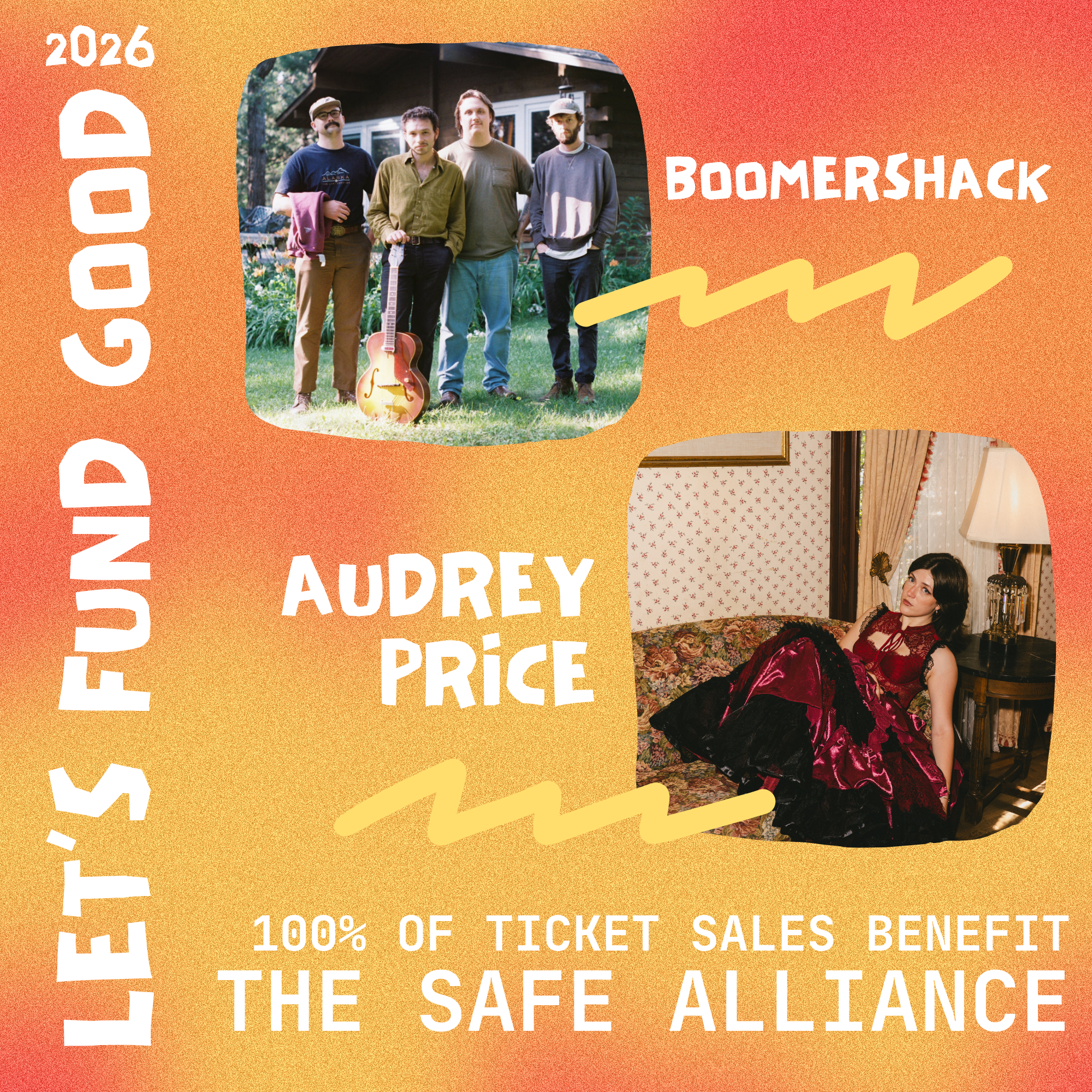 Let's Fund Good: Audrey Price &amp; Boomershack Benefiting The SAFE Alliance