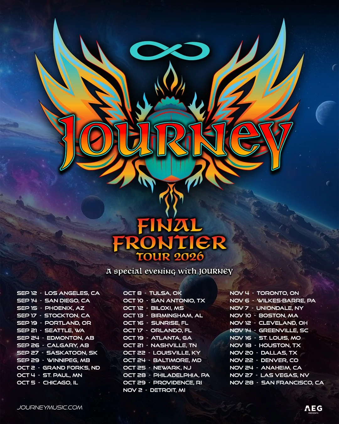 JOURNEY EXTENDS FINAL FRONTIER TOUR&nbsp;