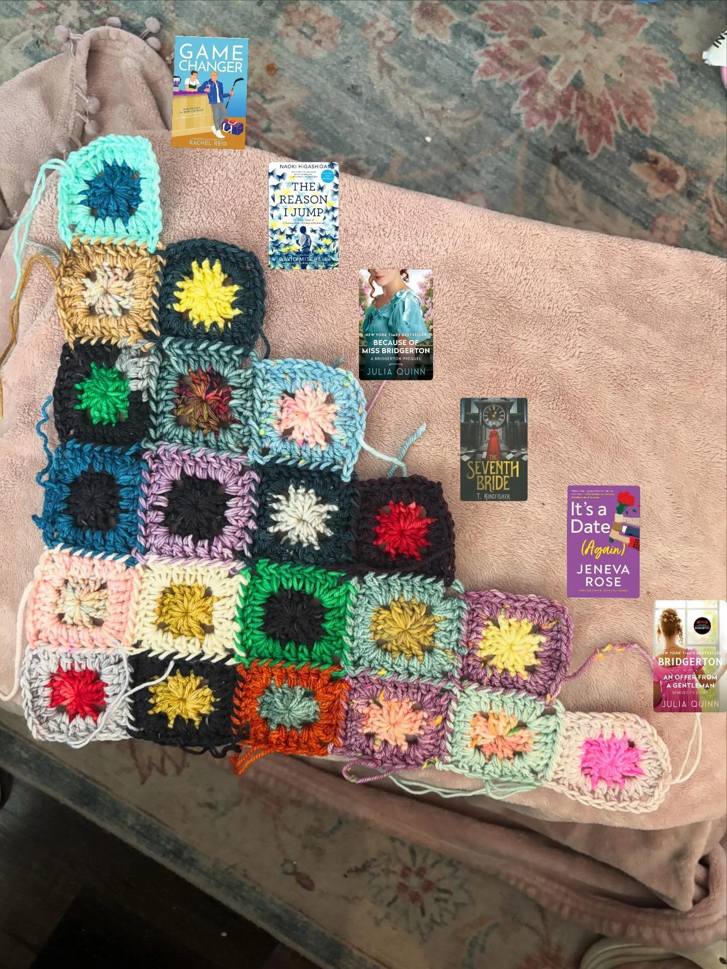 Book Pillow Update!

Now, I&rsquo;m only going to post updates when a row is complete. 

The most entertaining in this lineup was Because of Miss Bridgerton. The most impactful was The Reason I Jump.