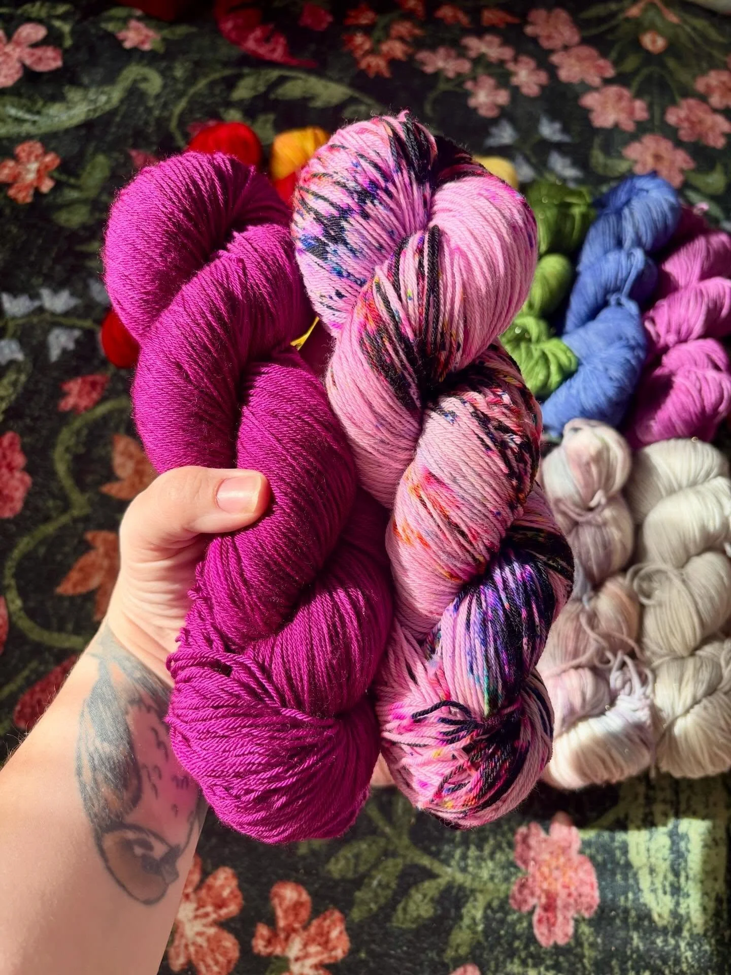Build your own sock sets are back for this collection! I love seeing all the combos you all come up with and it saves me the stress of pairing the colors. 

You will have the option of one mini or two, full or half main color skein, and a choice of S