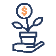 A potted plant with a dollar sign as a flower - Managing Inheritances & Windfalls.