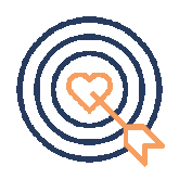 A heart-shaped target with an arrow hitting the center - Defining Your Money and Life Priorities.