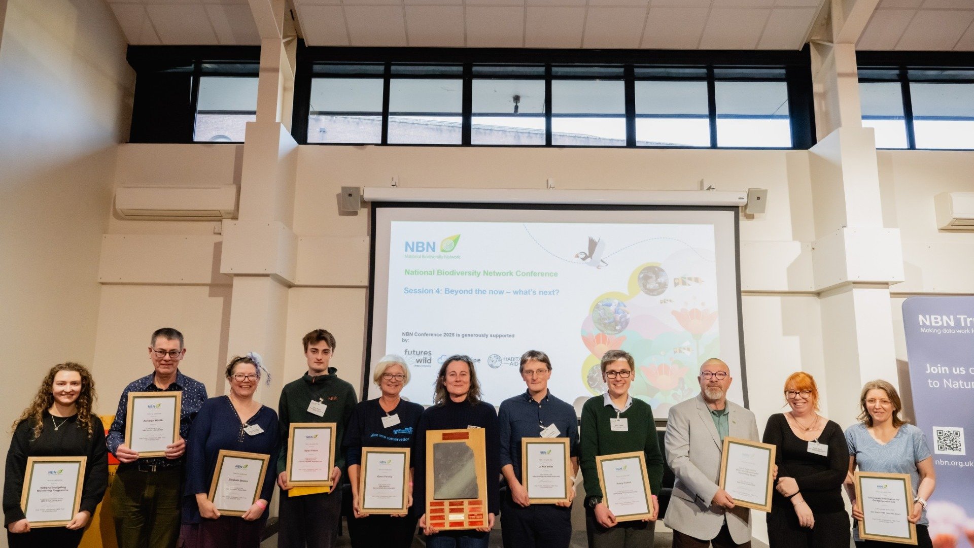 Our manager, Kate Scott-Gatty, proudly represented the #NHMP team at the 2025 @national_biodiversity_network Awards for Wildlife Monitoring.

#NHMP was highly commended in the group category for its work generating density estimates for hedgehogs and