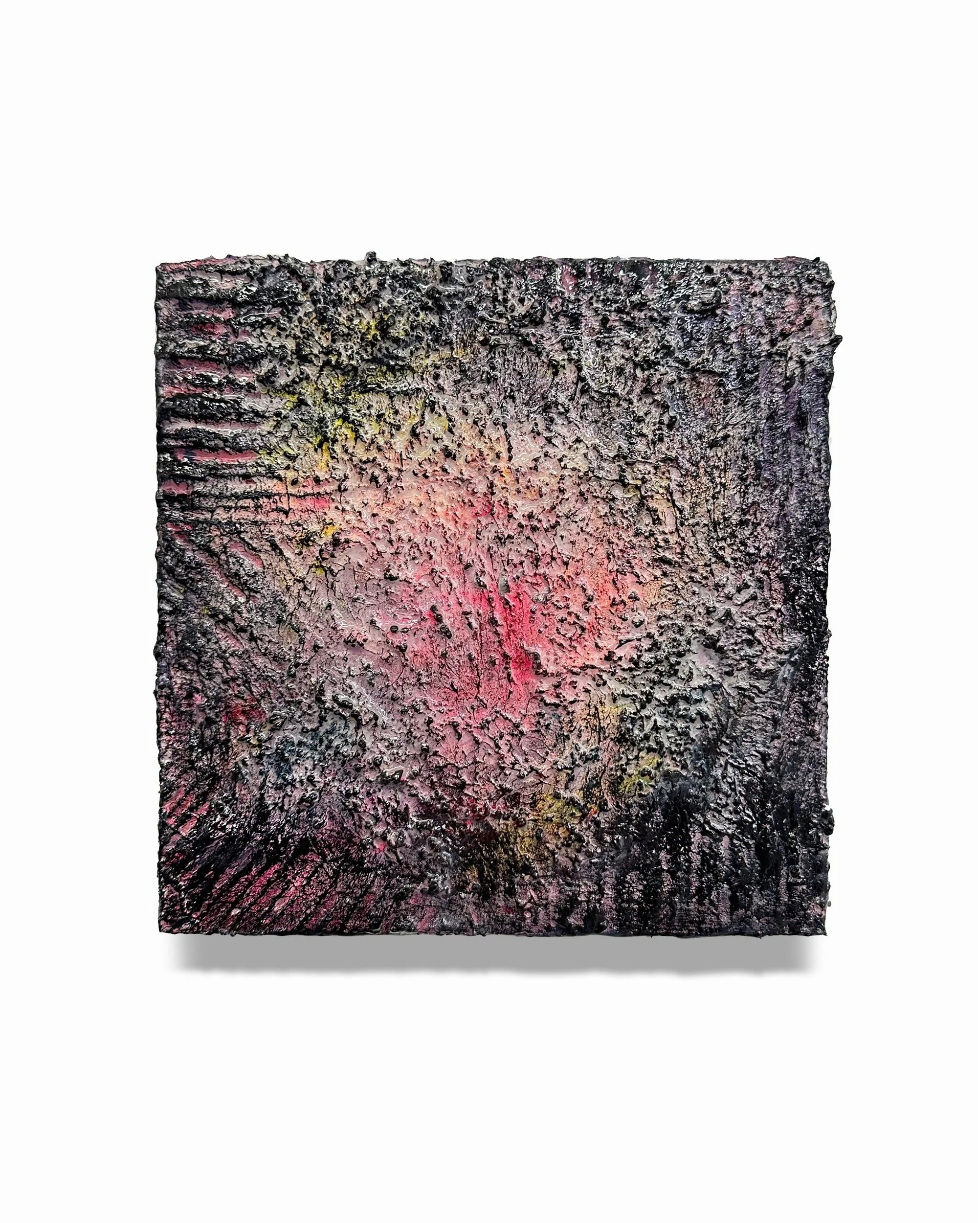 Untitled test 1, acrylic on panel, 8 by 8 inches, 2024