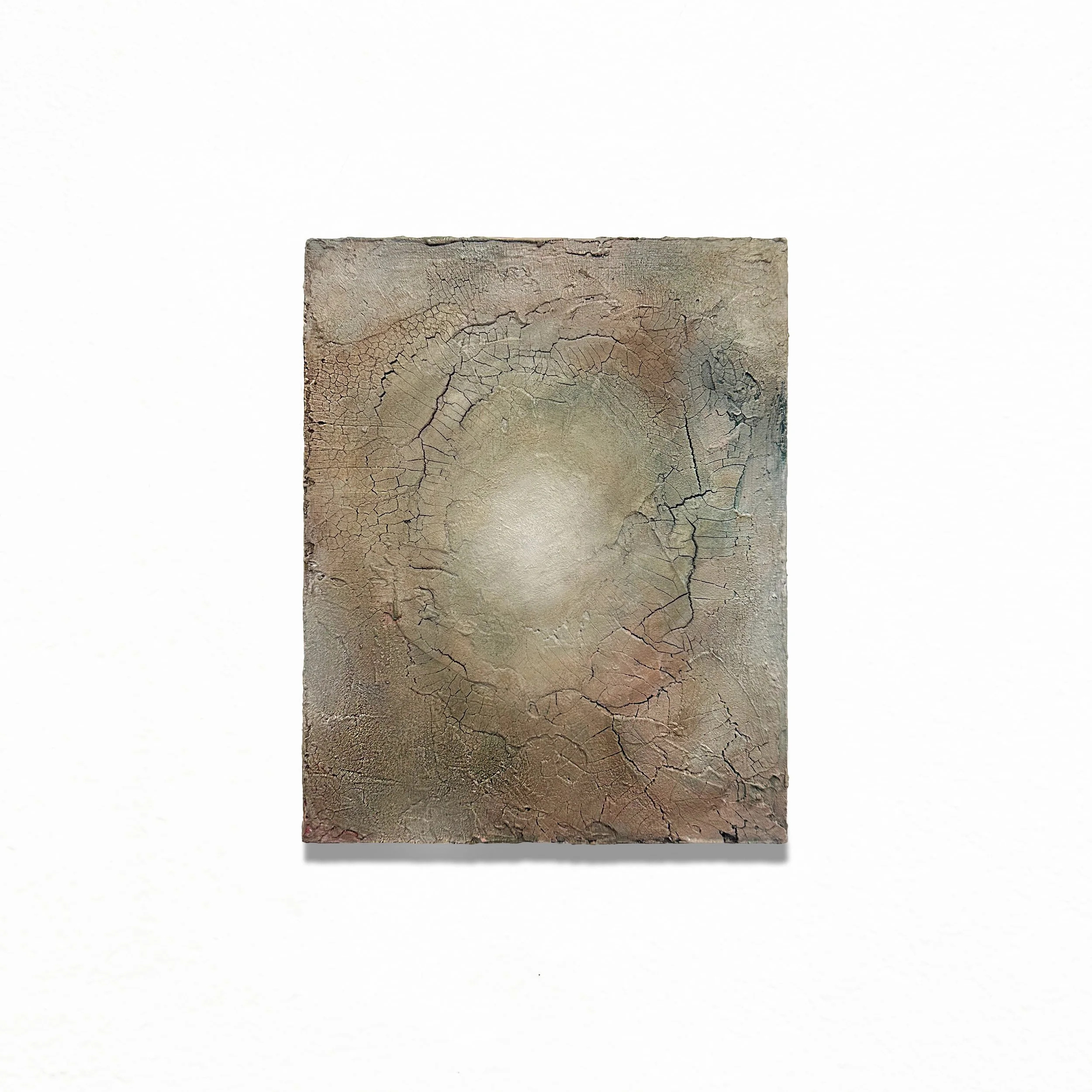 Untitled test 5, acrylic on panel, 8 by 8 inches and 4 by 4 inches, 2023