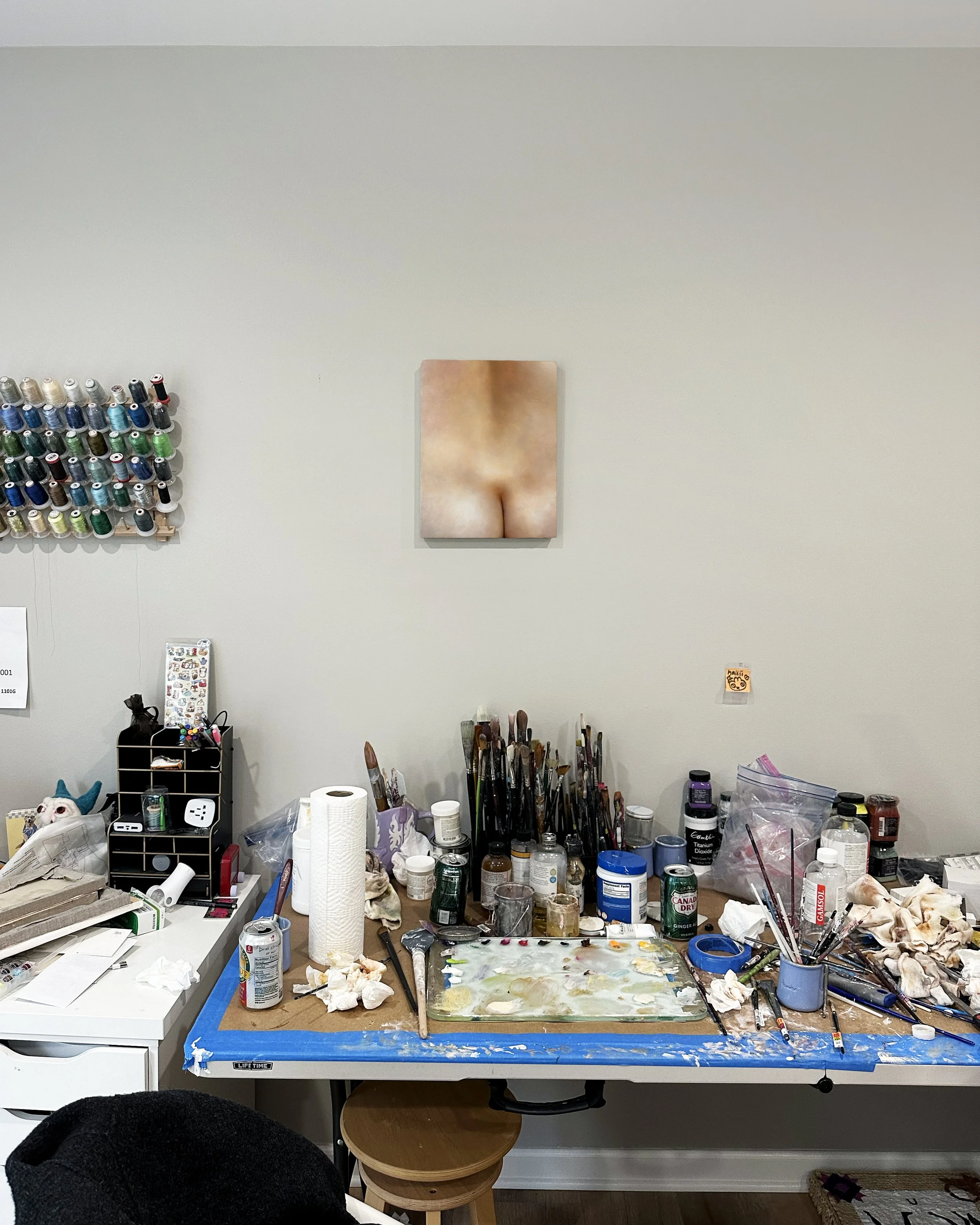 Crack 11, oil on linen over panel, 11 by 14 inches, 2025