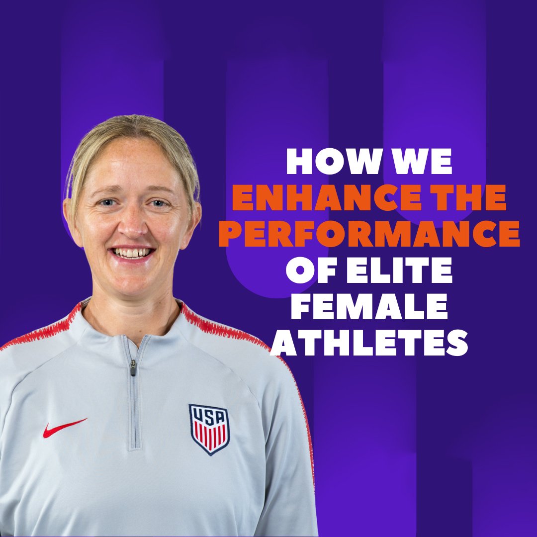 Dawn Scott 'How we enhance the performance of elite female athletes' displayed on a purple background.