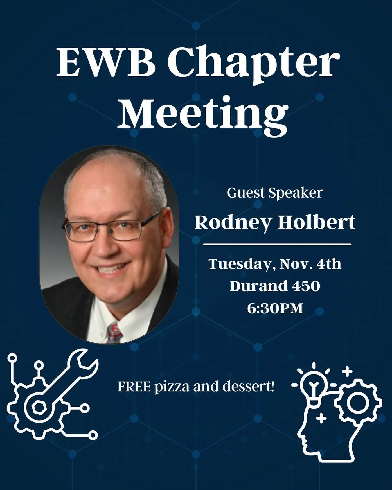 ✨ Guest Speaker: Rodney Holbert, PE, PS
🗓️ When: Tuesday, November 4 @ 6:30 PM
📍 Where: Durand 450 (496 Lomita Mall, Stanford University)

Mr. Holbert is flying across the country to share his inspiring journey as a civil engineer, humanitarian, an