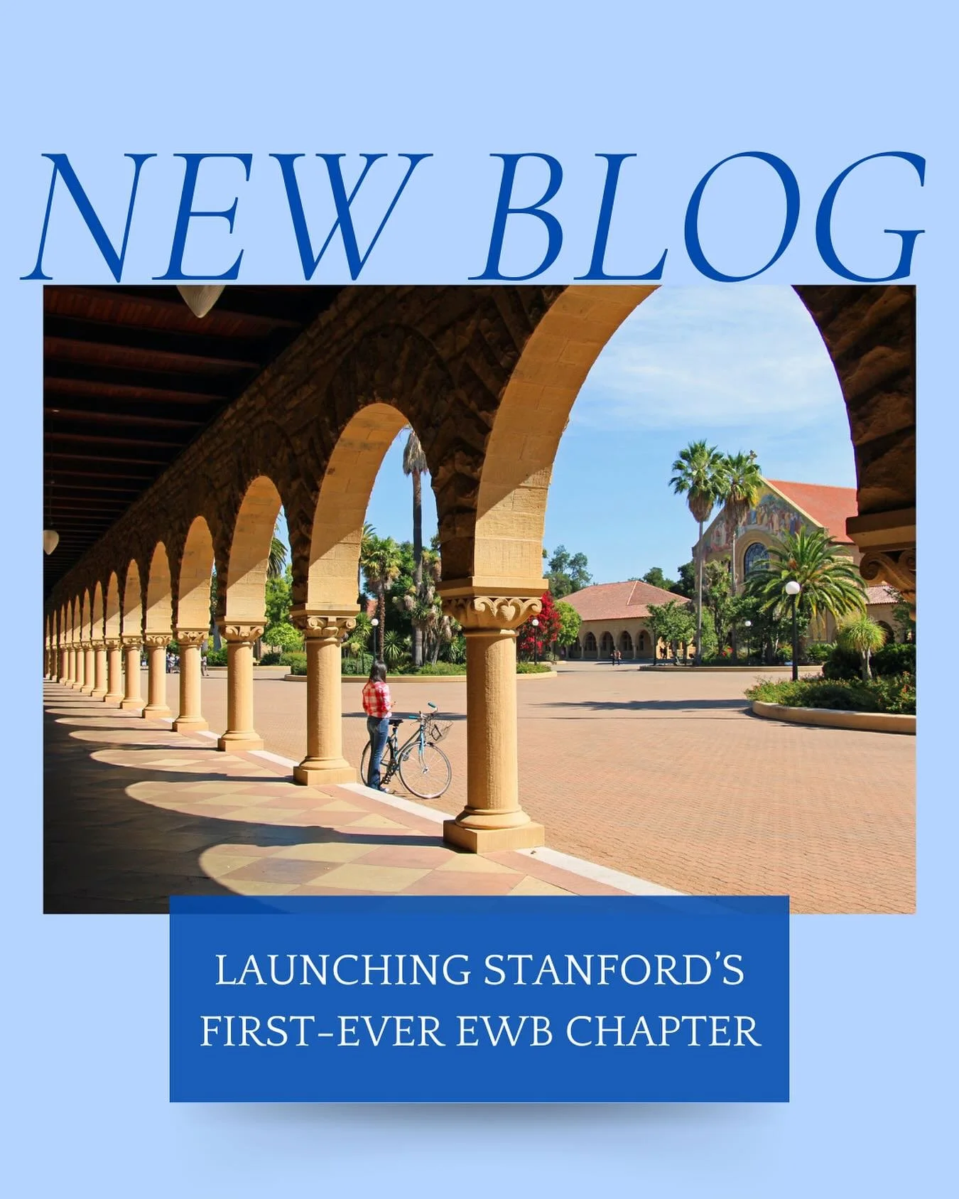 Our first-ever EWB Stanford blog is live! 🚀 

Written by our founder and current president, Caroline Adkins, it tells the story of how our chapter came to life. Read it now &mdash; link in bio.