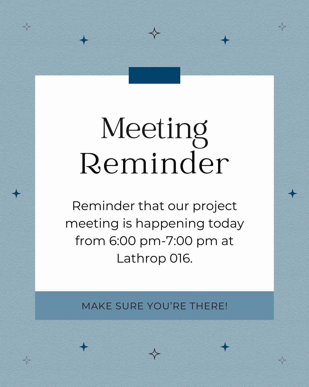 If you are applying for the travel team, it is extremely important that you attend project meetings to stay up-to-date and contribute to pre-trip preparations.