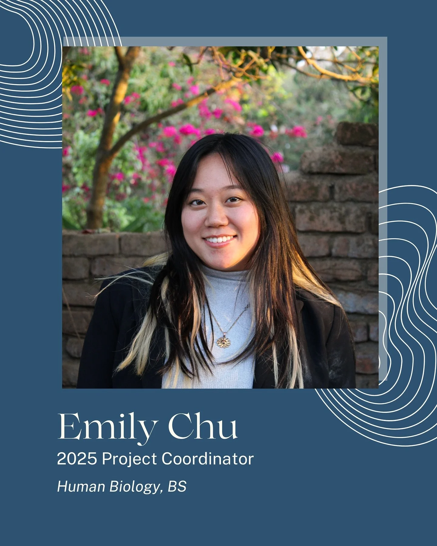 Meet Emily, one of our 2025 Project Coordinators! 

📍Hometown: Redmond, WA
👩&zwj;🔬Major: Human Biology, BS
🐈Fun Fact: To prove to my grandpa that cats were just as smart as dogs, I taught my cat, Mikko, 16 dog tricks!