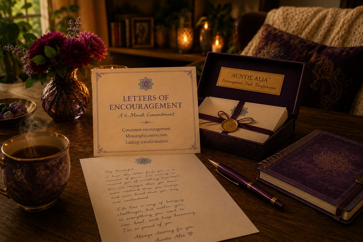 Personalized Letters of Encouragement from Auntie Alia™ (Subscription)