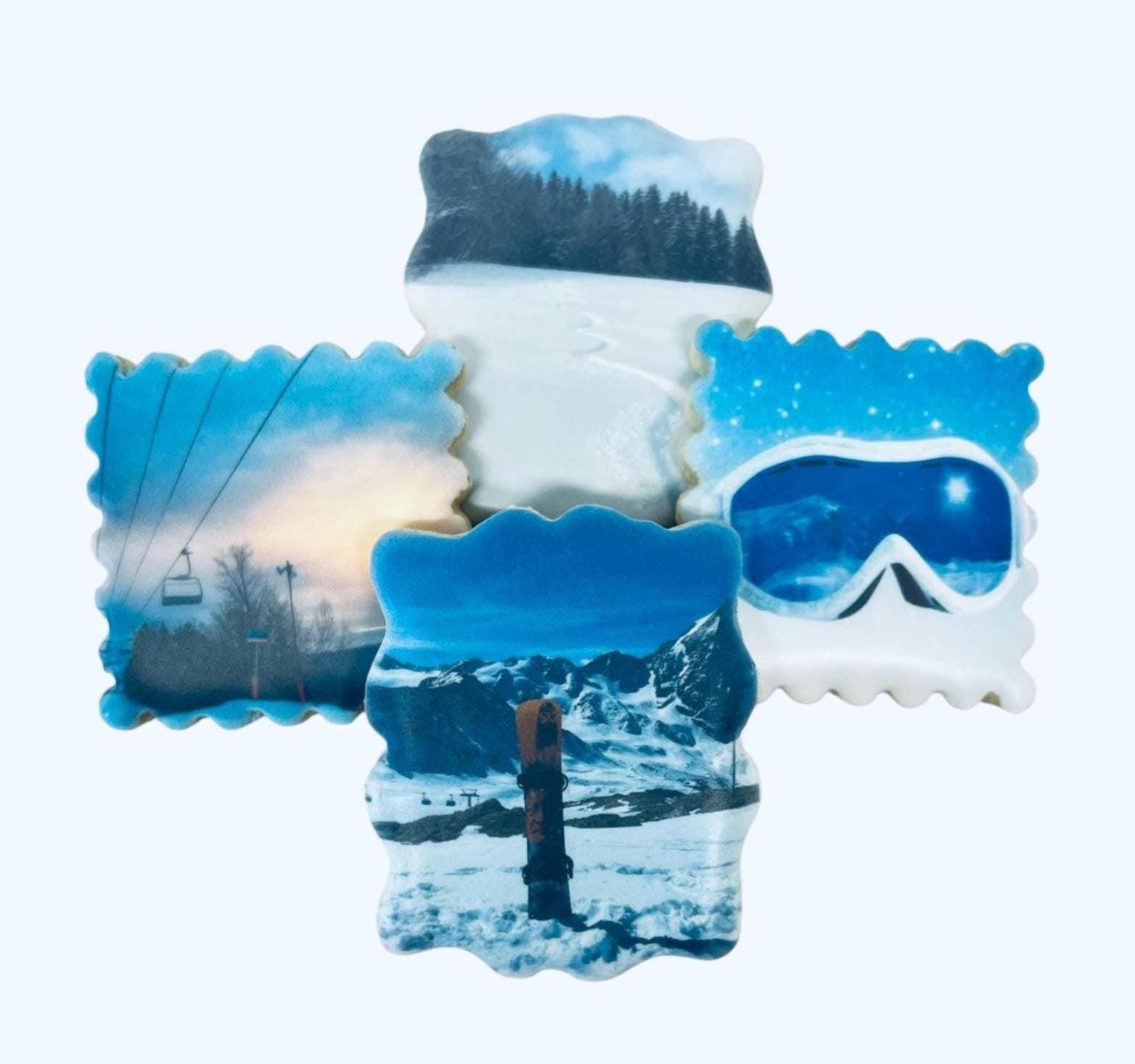 Snowboard Cookies Dozen, Team Or Event Treats, Ski Lodge Or Slope Day Cookie Gift, Custom Cookies, Snowboarding Cookie, Winter Sport Cookie