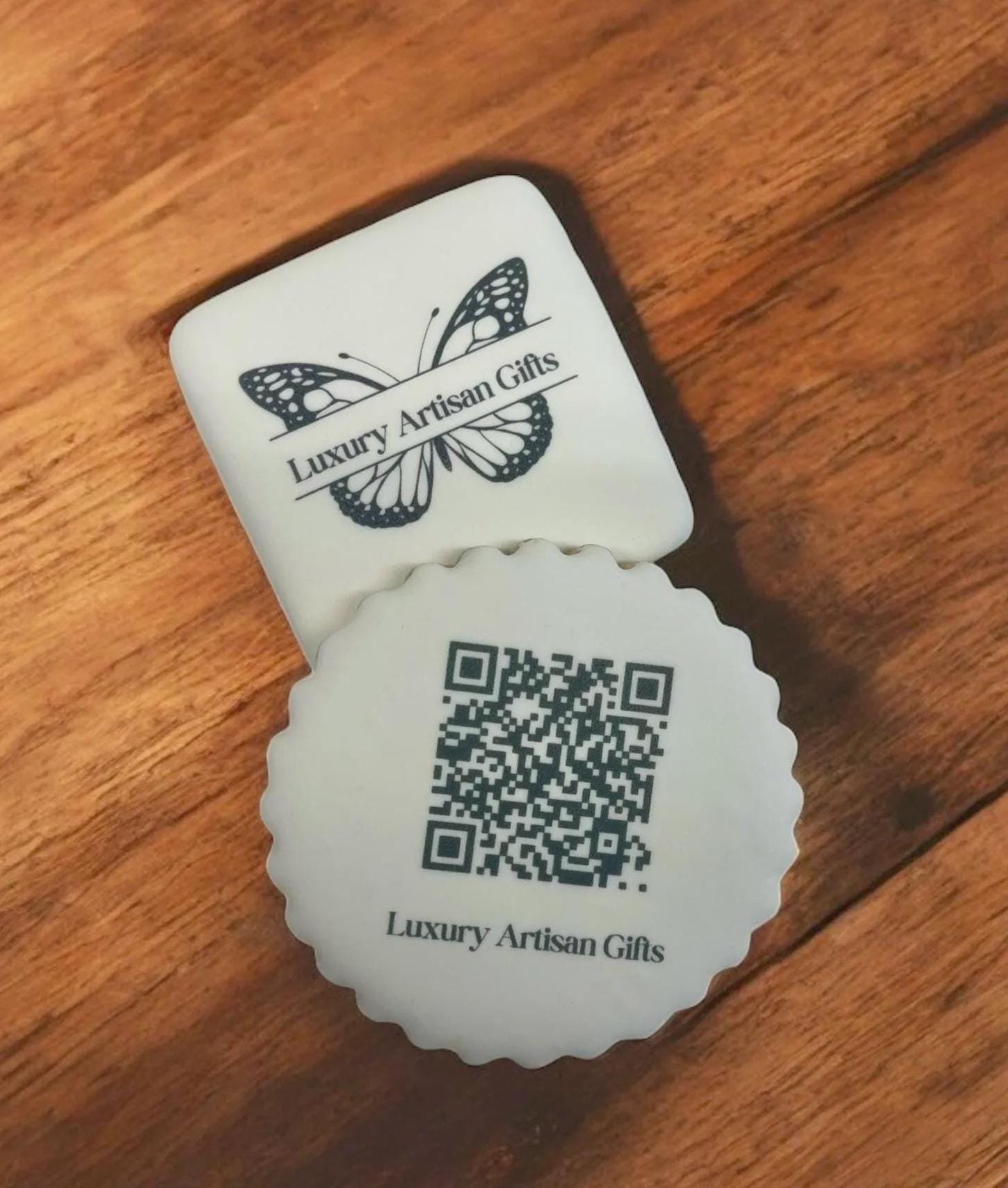Luxury QR Code Cookies, Custom Printed Edible Links For Gifting And Branding, Interactive Event Favors, Wedding RSVP, High End Launch Idea