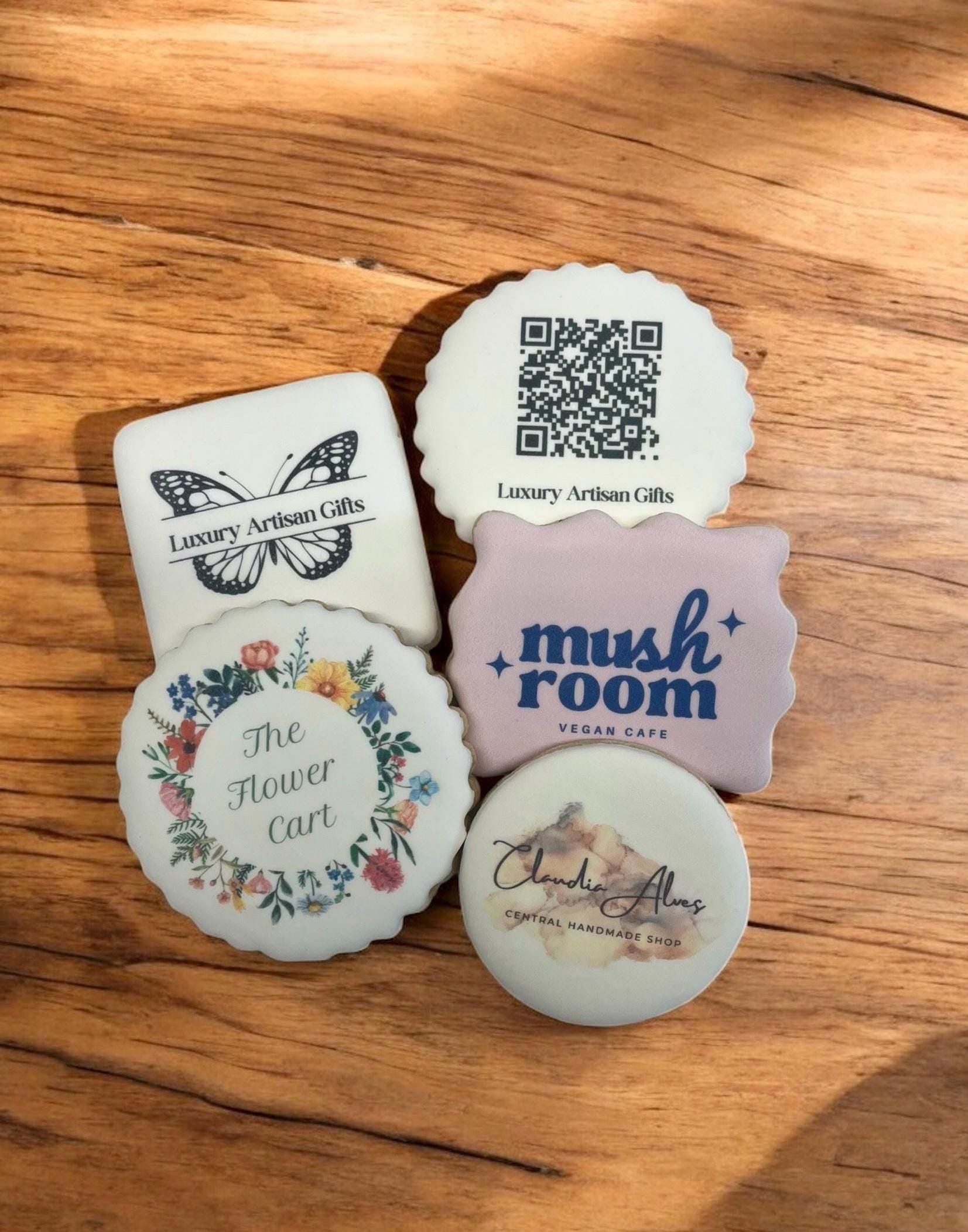 Luxury Logo Cookies, Custom Printed Cookies, Corporate Cookie Gift, Event Promo Cookies, Real Estate Closing Gift, Corporate Cookie Gift