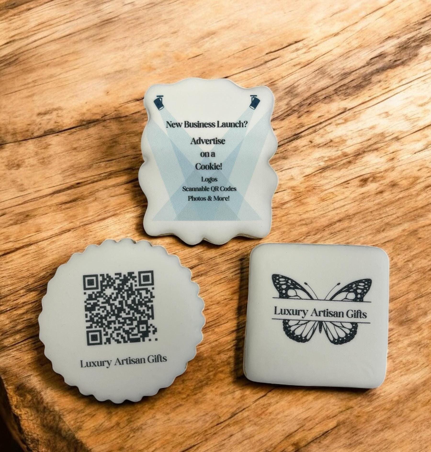 Branded Launch Cookies, Custom Logo Cookies For Product Drops And Press Kits, Fashion And Beauty Drop Cookies, Media Mailer Cookies