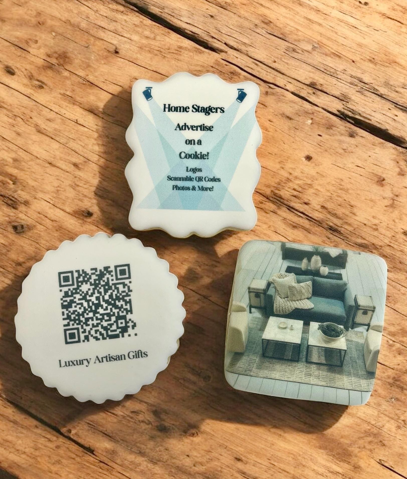 Home Stager Cookies, Luxe Printed Cookies For Staging And Design Pros, Custom Logo Cookies, Leave Behind Gifts, Design Firm Branding Cookie