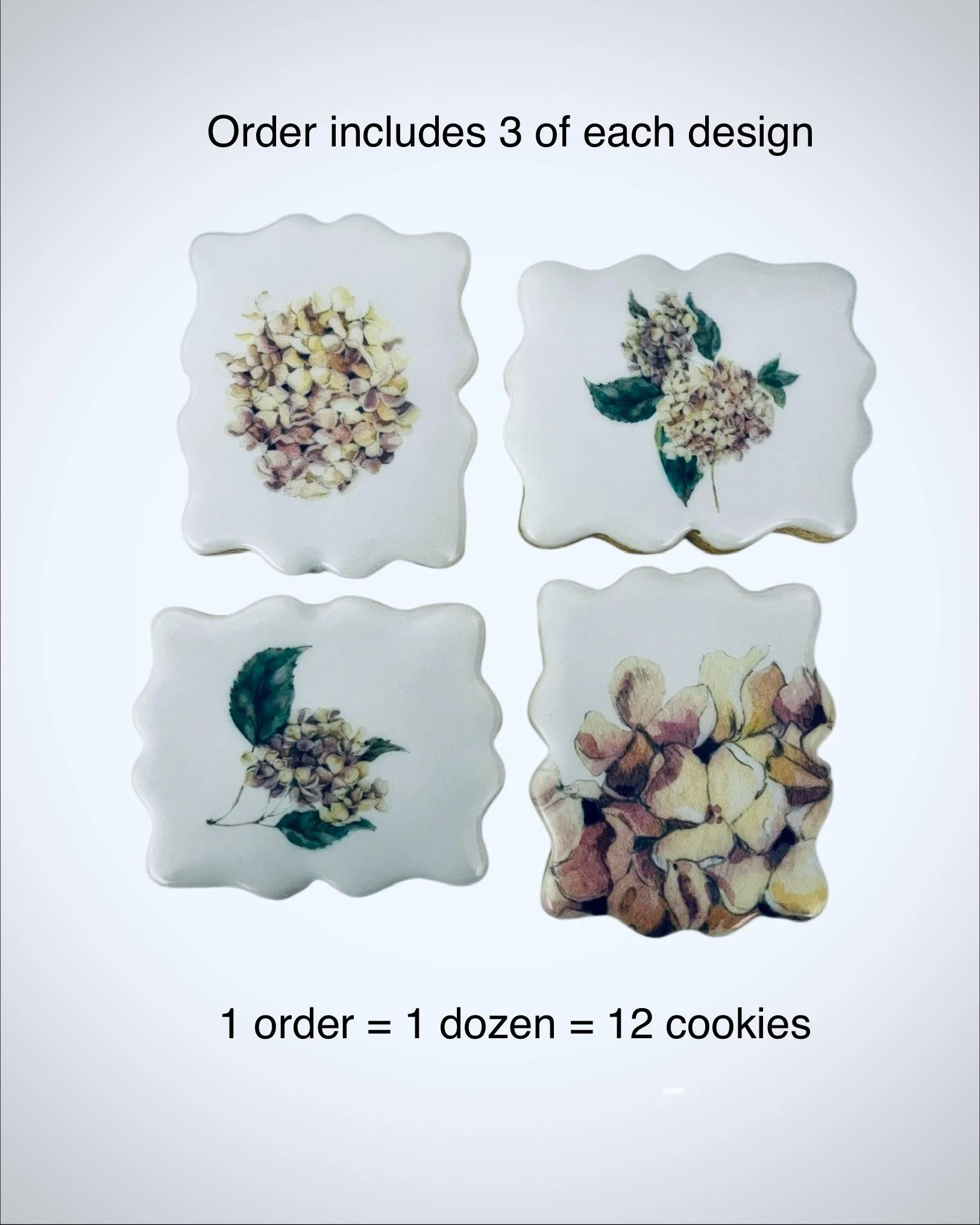 vintage floral cookies edible ink