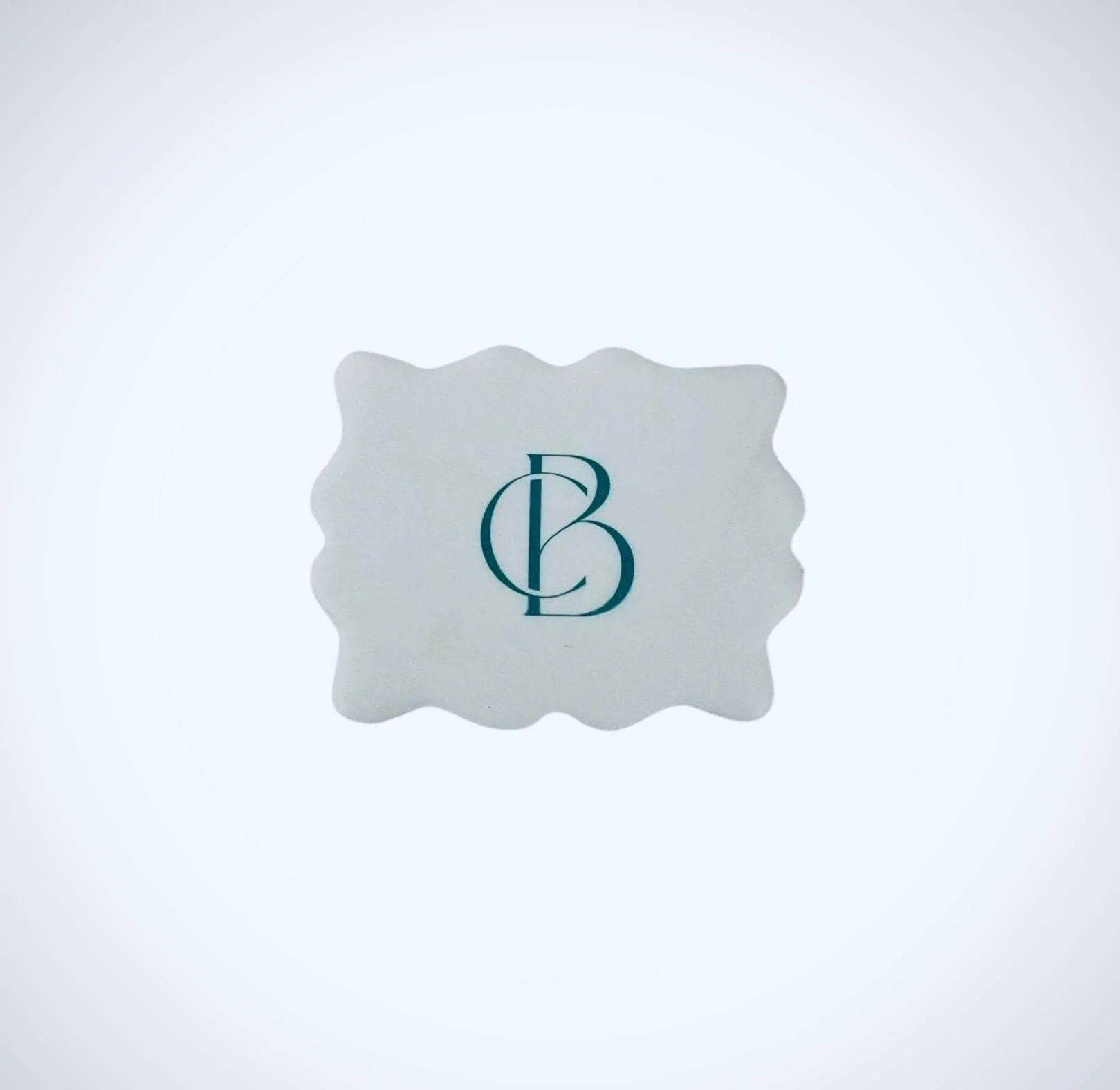 vanilla sugar cookies with royal icing and logo print