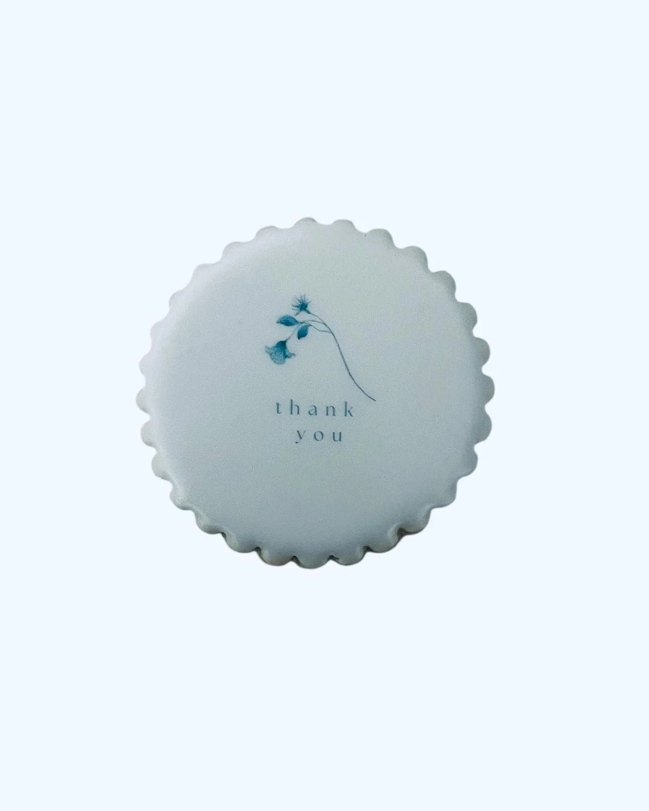 Thank you cookie with minimal printed design