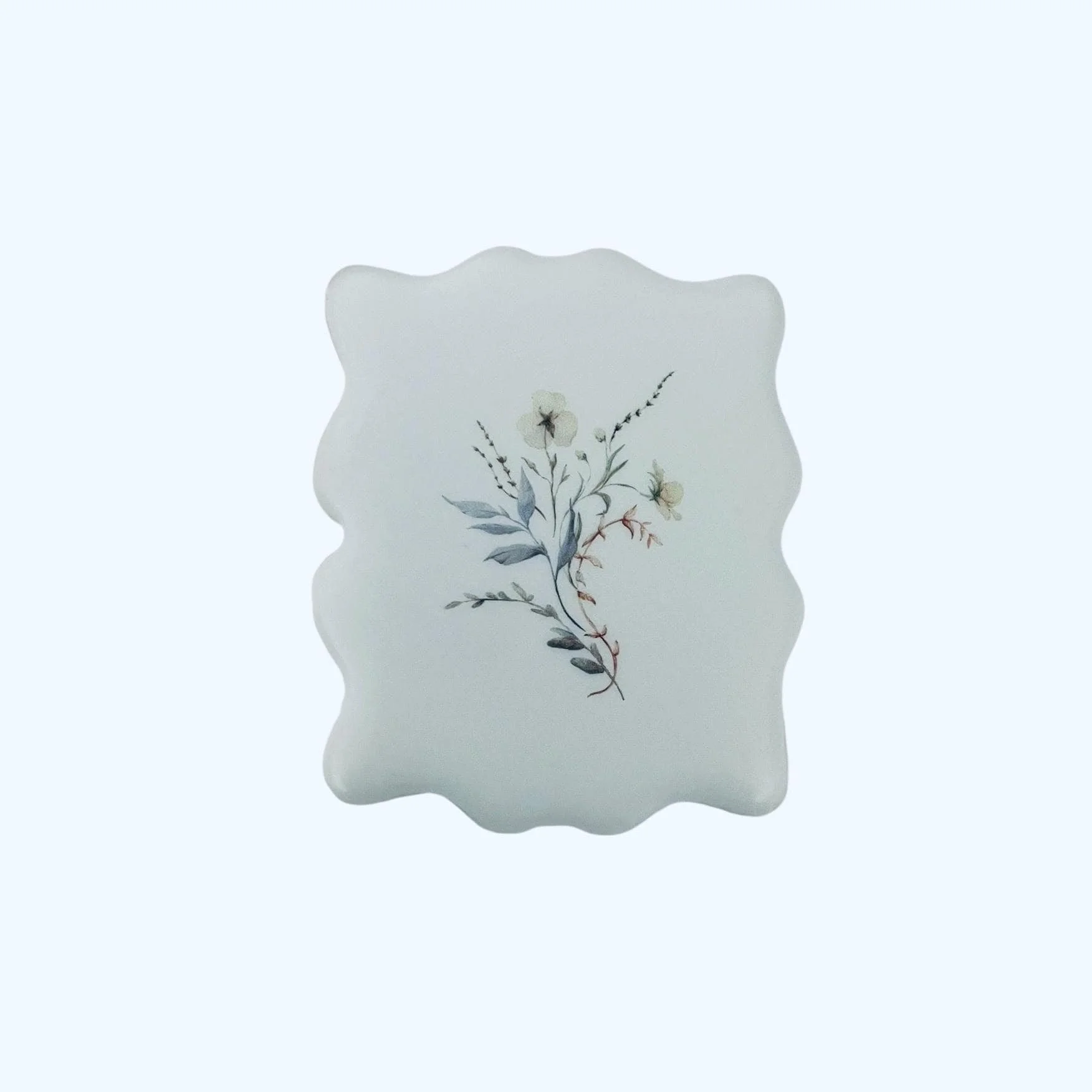 Floral sugar cookies styled for wedding or event display