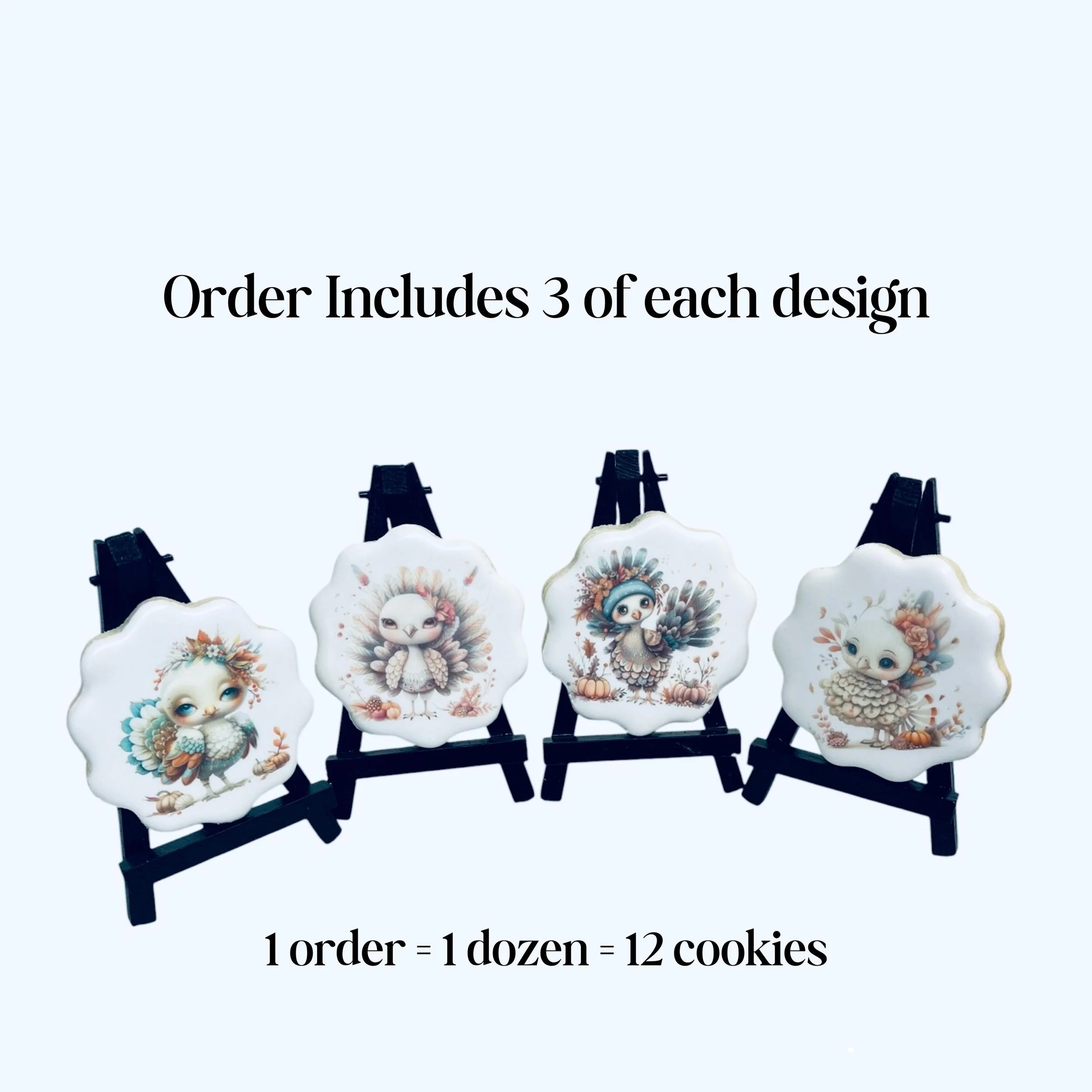 Thanksgiving cookies with soft neutral and autumn tones