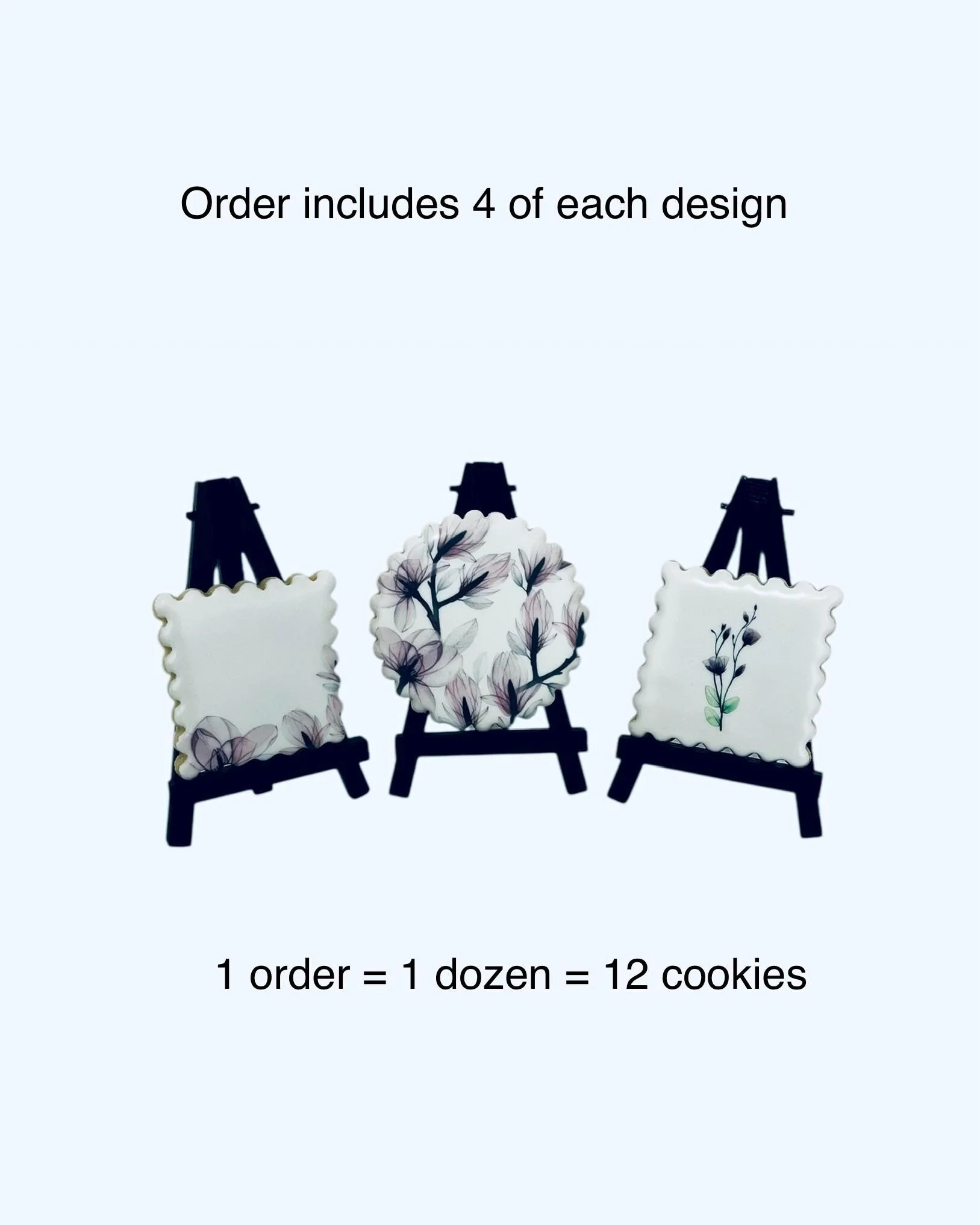 botanical sugar cookies with delicate flower designs