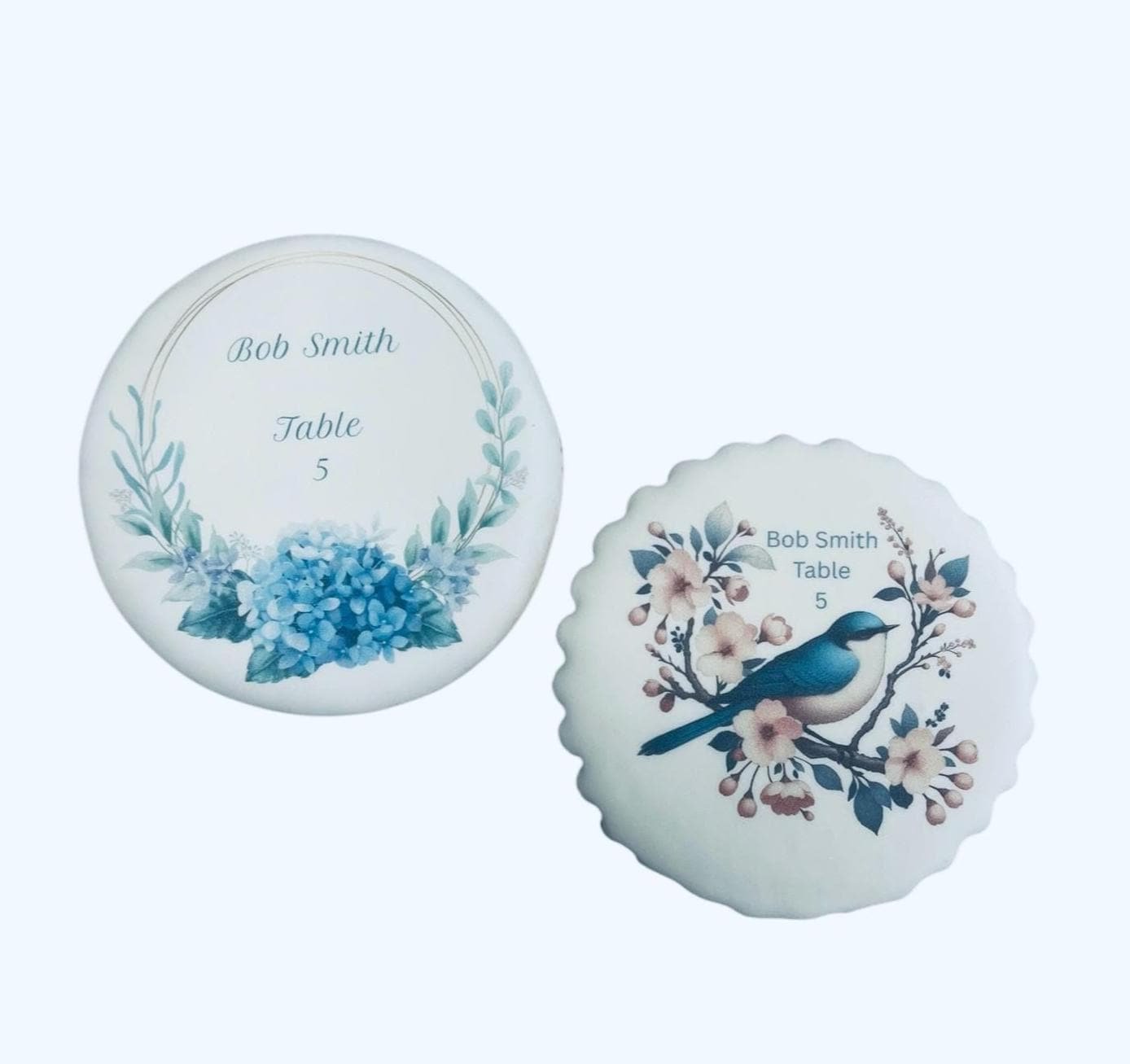 Wedding place card cookies with custom names printed