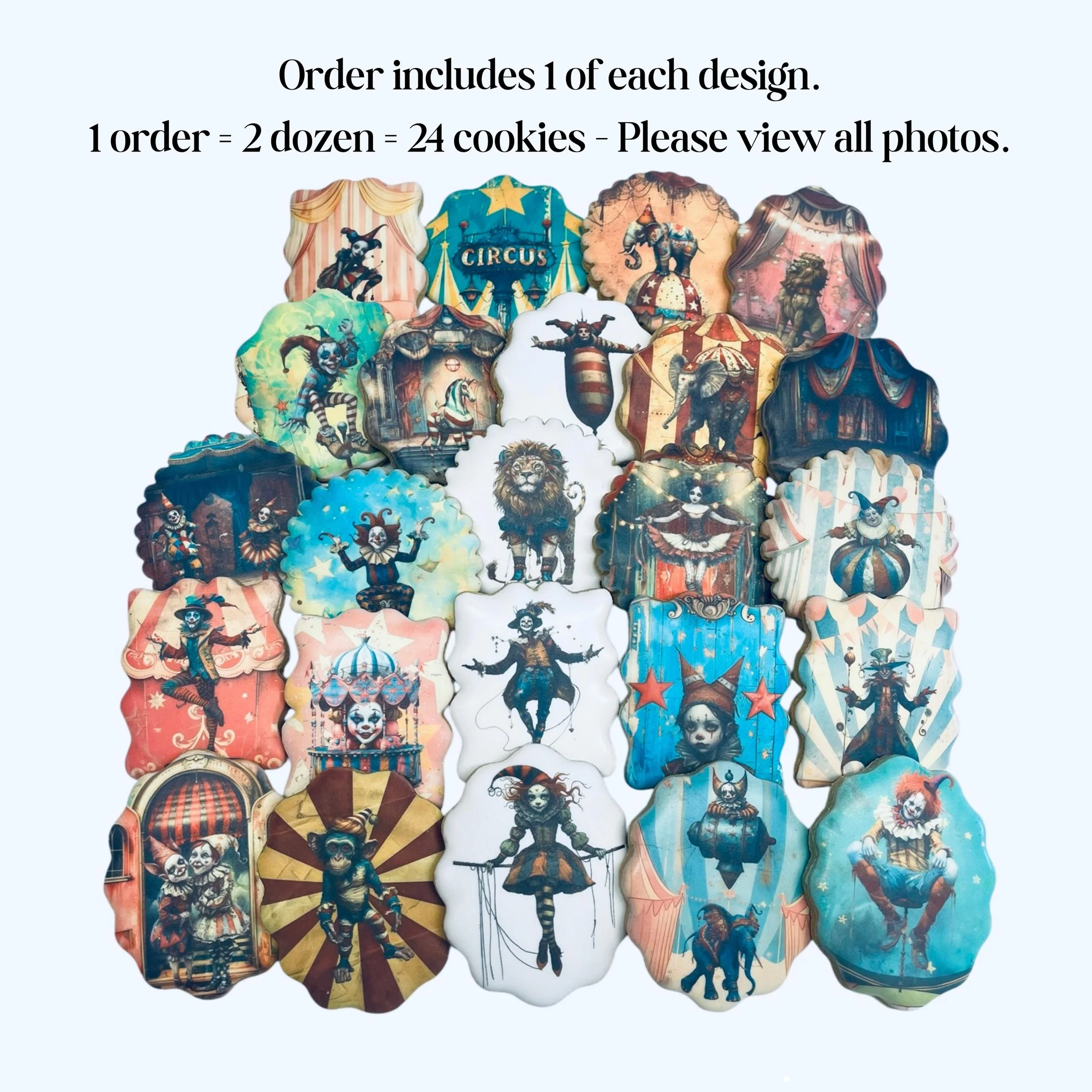 circus edible art cookie gift box