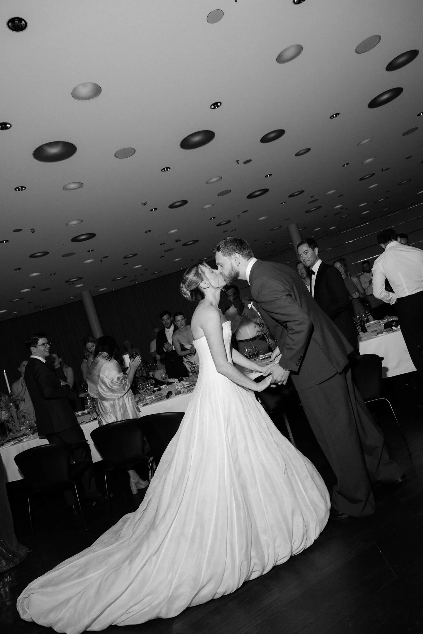 Stylish wedding celebration combining sophisticated design with a sense of fun.