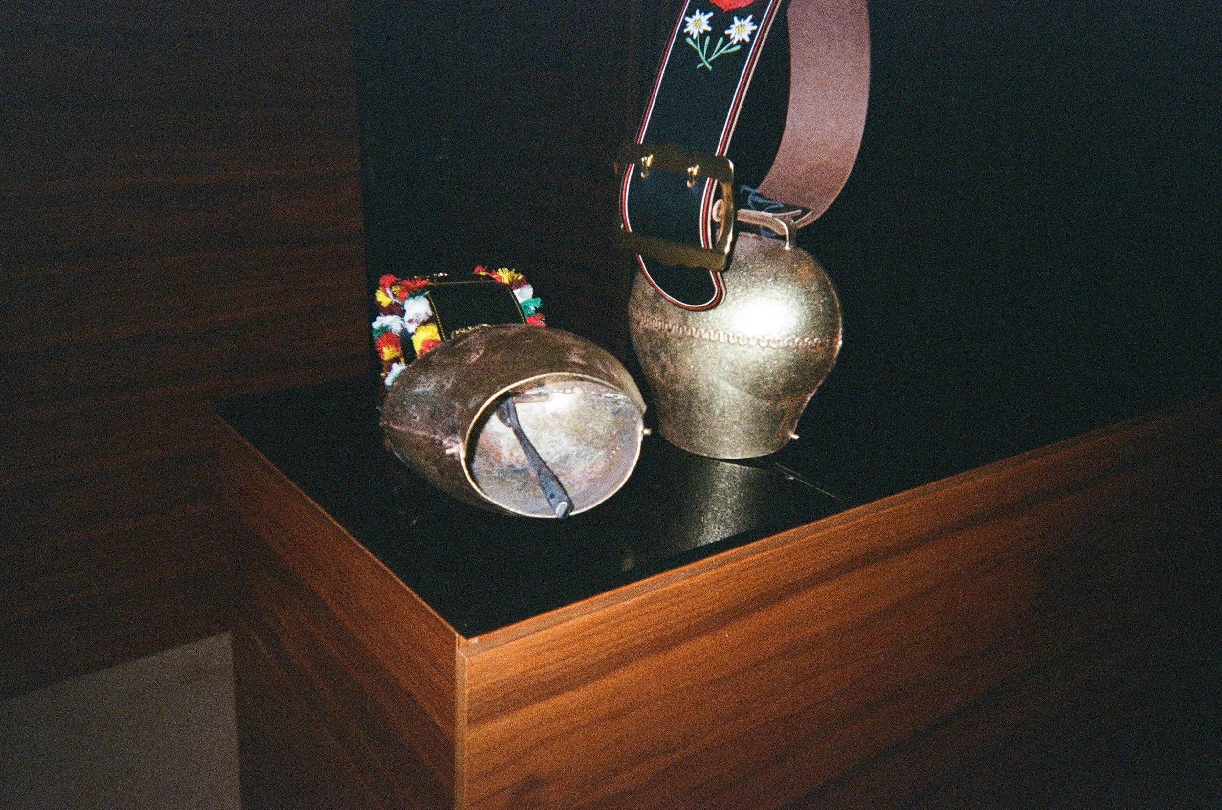 Wedding guests celebrating with traditional Swiss bells at a luxury Zurich wedding.