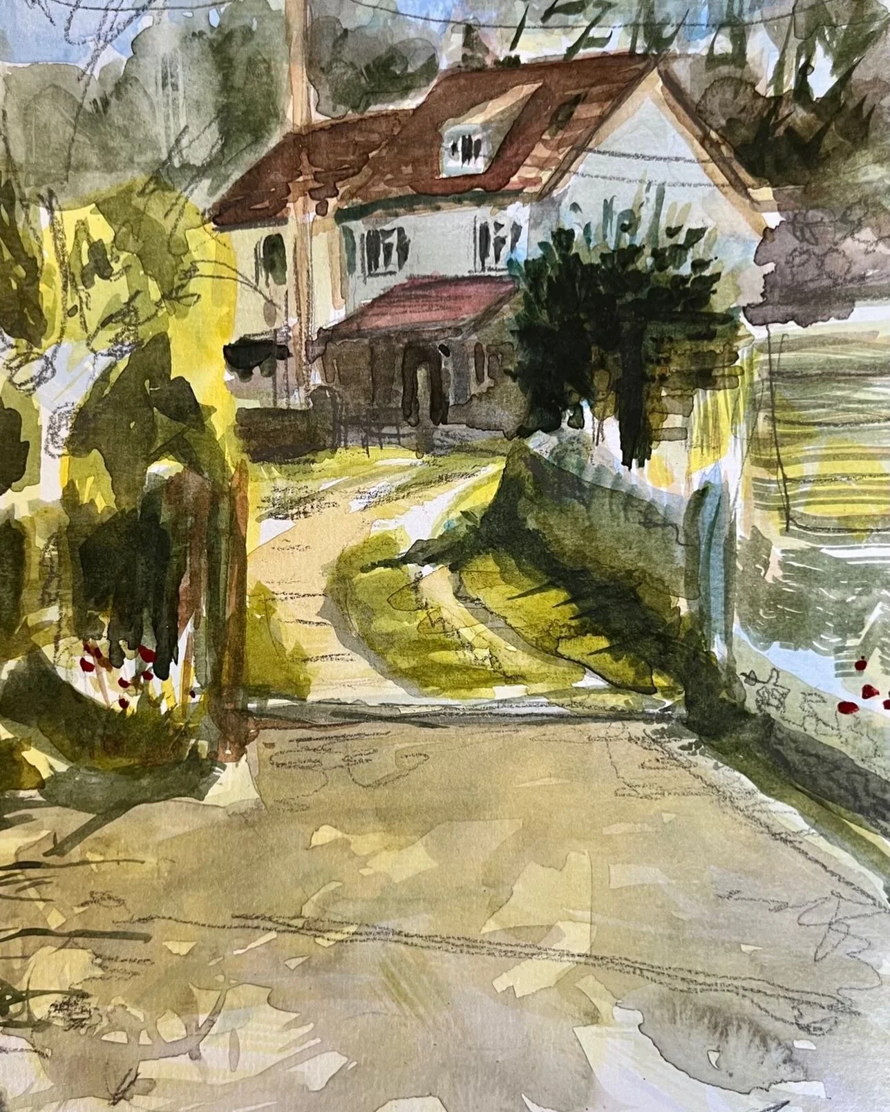 Today&rsquo;s little #watercolour. So much to learn but getting better I think..