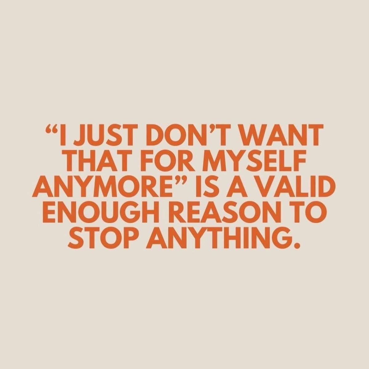 “I Just Don’t Want That for Myself Anymore” 