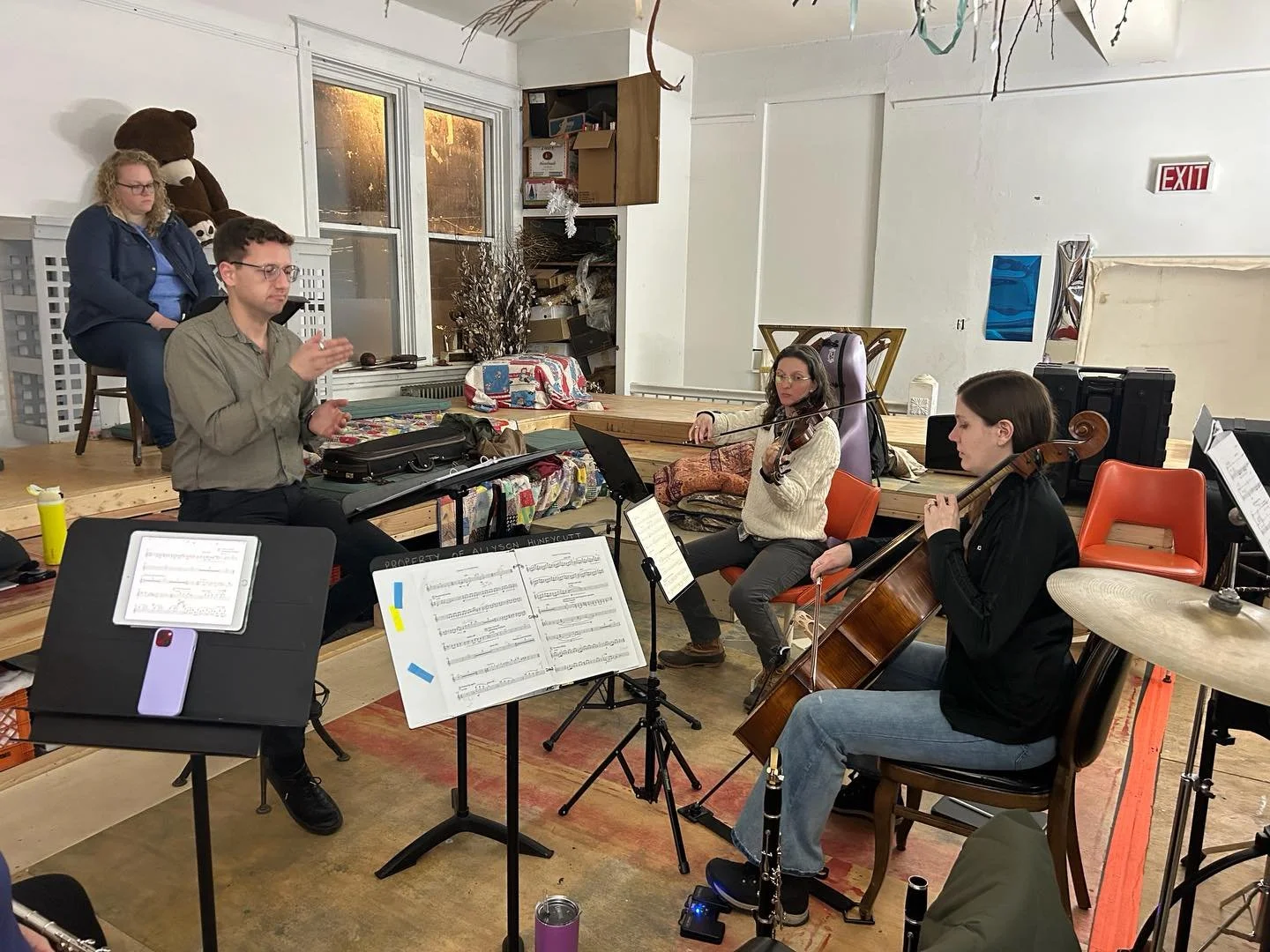 Some scenes from rehearsals this week&hellip;. there is nothing like working together with a composer to bring their music to life! Come hear these incredible pieces this Saturday at Kelly Strayhorn!! #newmusic #composersofinstagram  #pghcreative