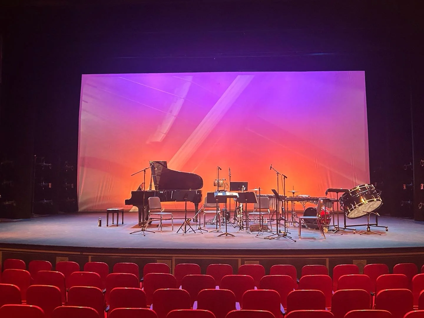 Stage is set! See you at 7:30! ✨