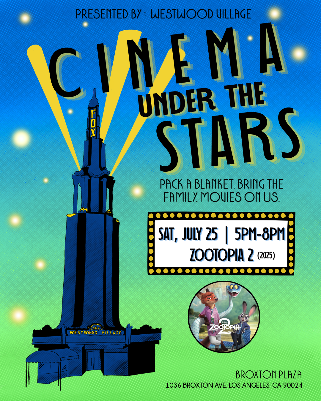 Cinema Under the Stars 2026: Zootopia 2
