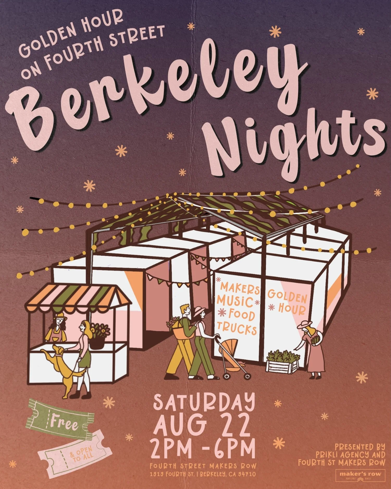 You asked, Berkeley delivered. Berkeley Nights is BACK. ☀️

@momsterasj on the decks all afternoon, @wingmoore_dancefitness leading line dancing at 3:00 &amp; 4:30, plus local makers, food trucks, drinks from @thesodiclub and lawn games.

📍 1919 Fou