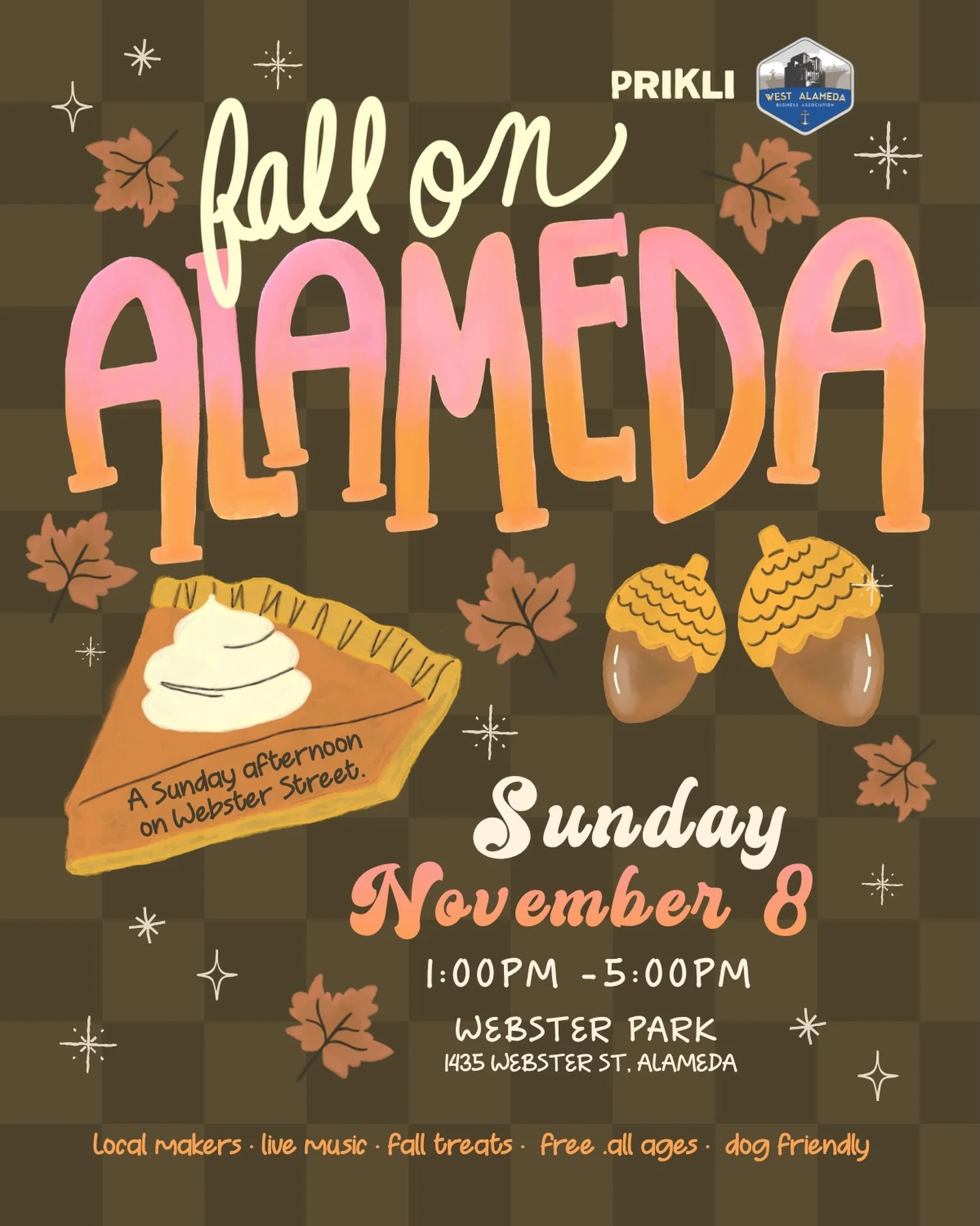 🍂 ALAMEDA, FALL IS CALLING! 🍁

We&rsquo;re bringing a little autumn magic to Alameda with Fall for Alameda! ✨

Think matcha in hand, delicious bites, one-of-a-kind finds, and an afternoon spent discovering incredible local makers.

From handcrafted